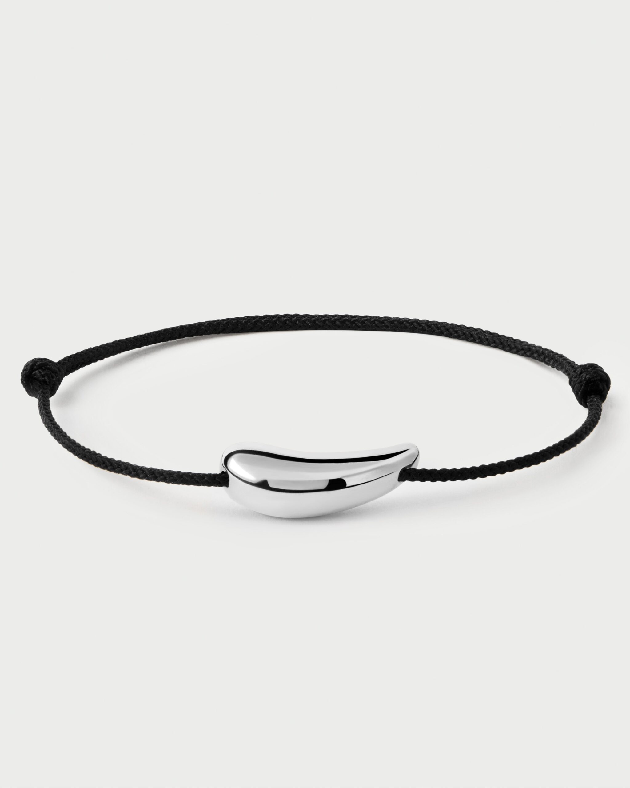 Orbit silver cord bracelet