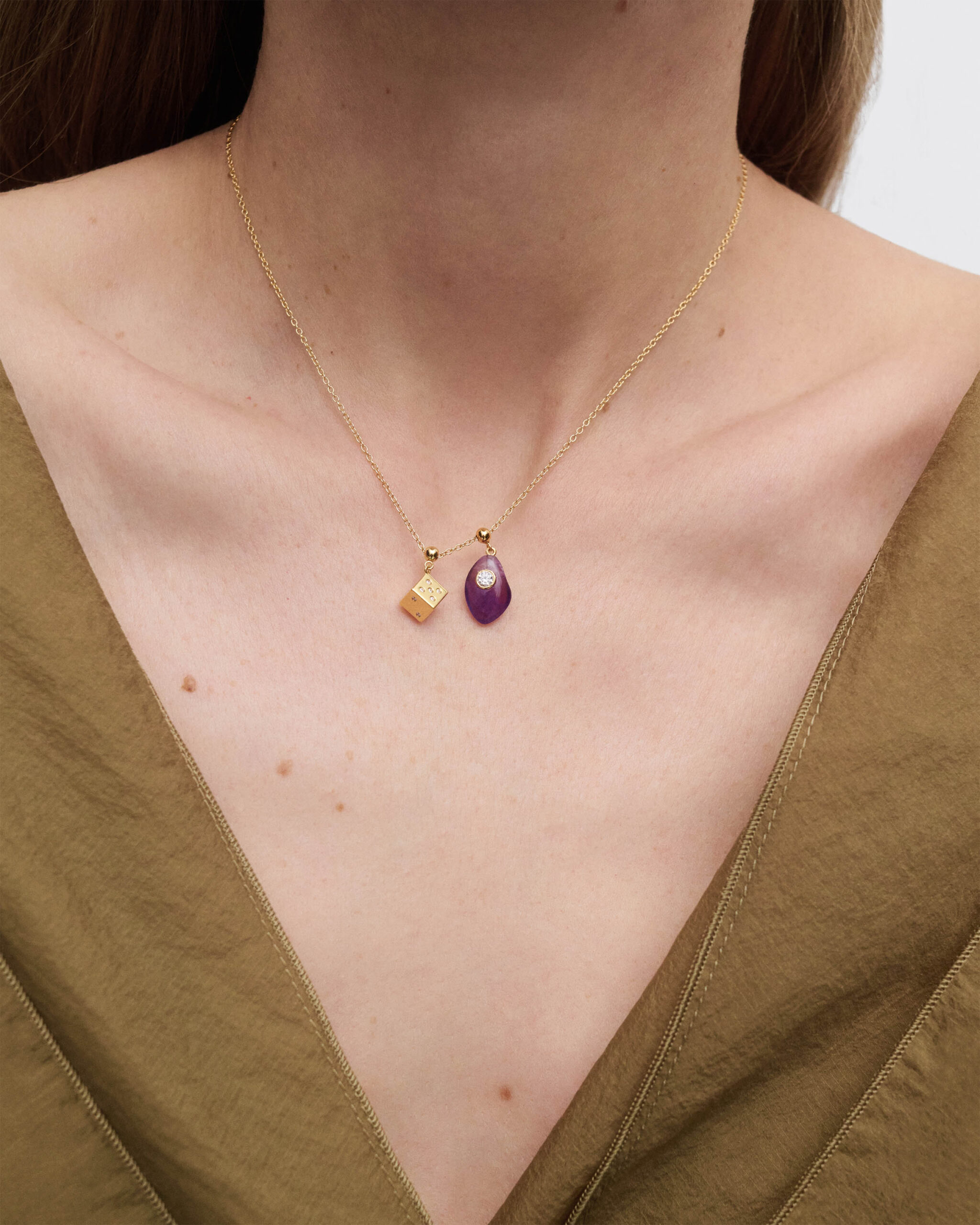 Balance Amethyst charm