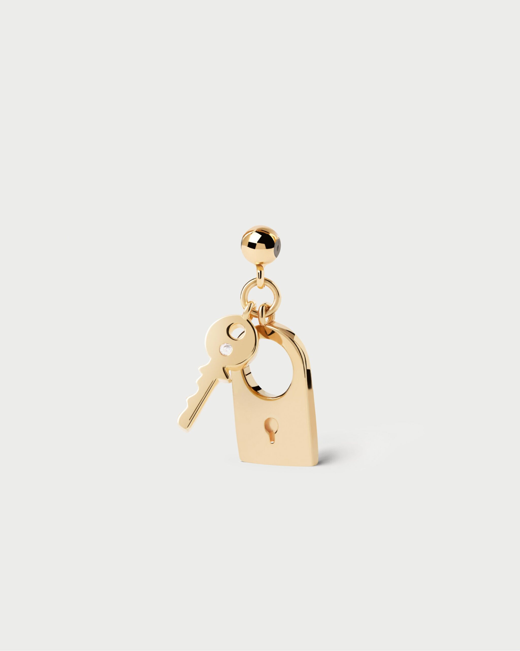 Padlock and key charm