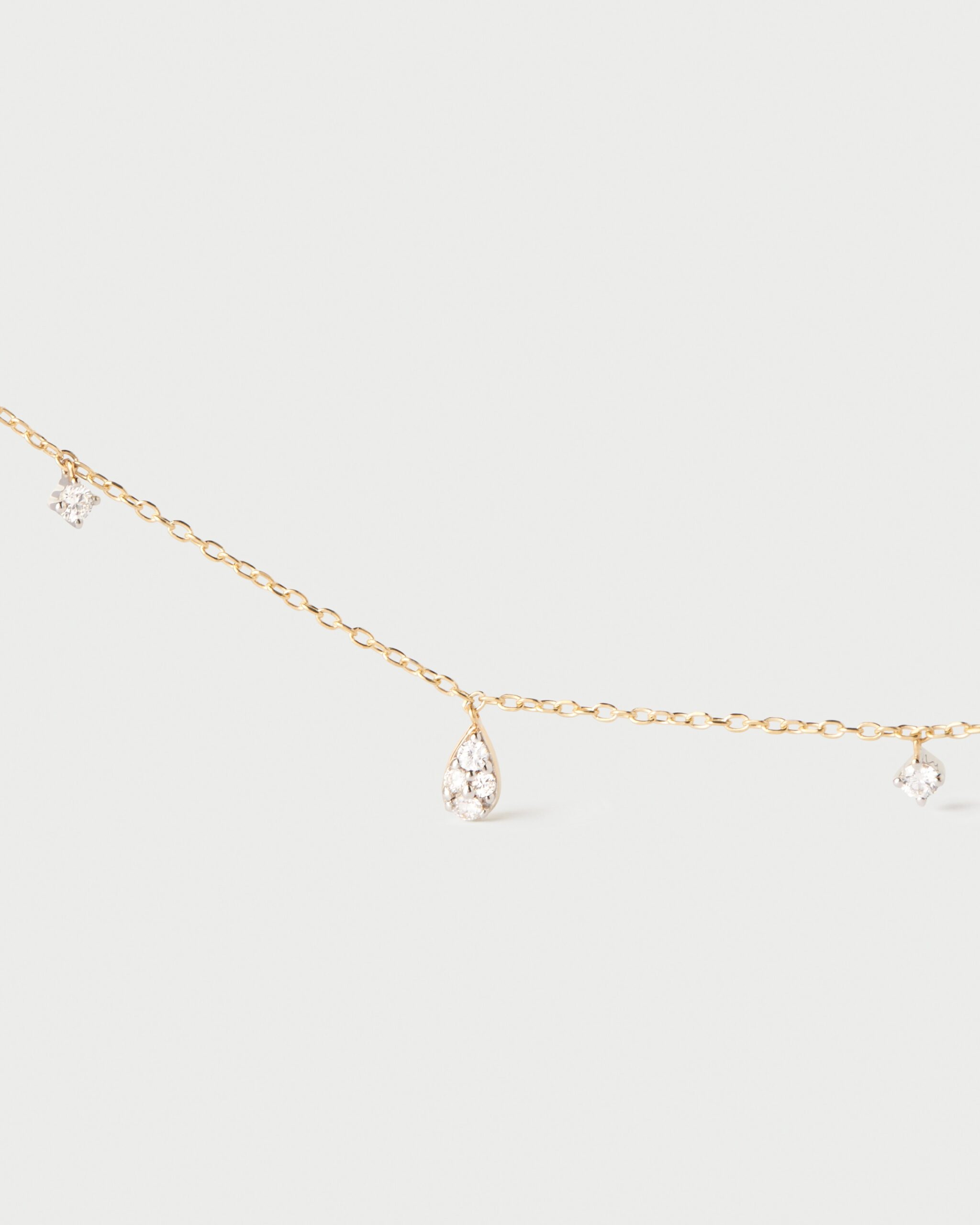 Diamonds and gold Sandy necklace