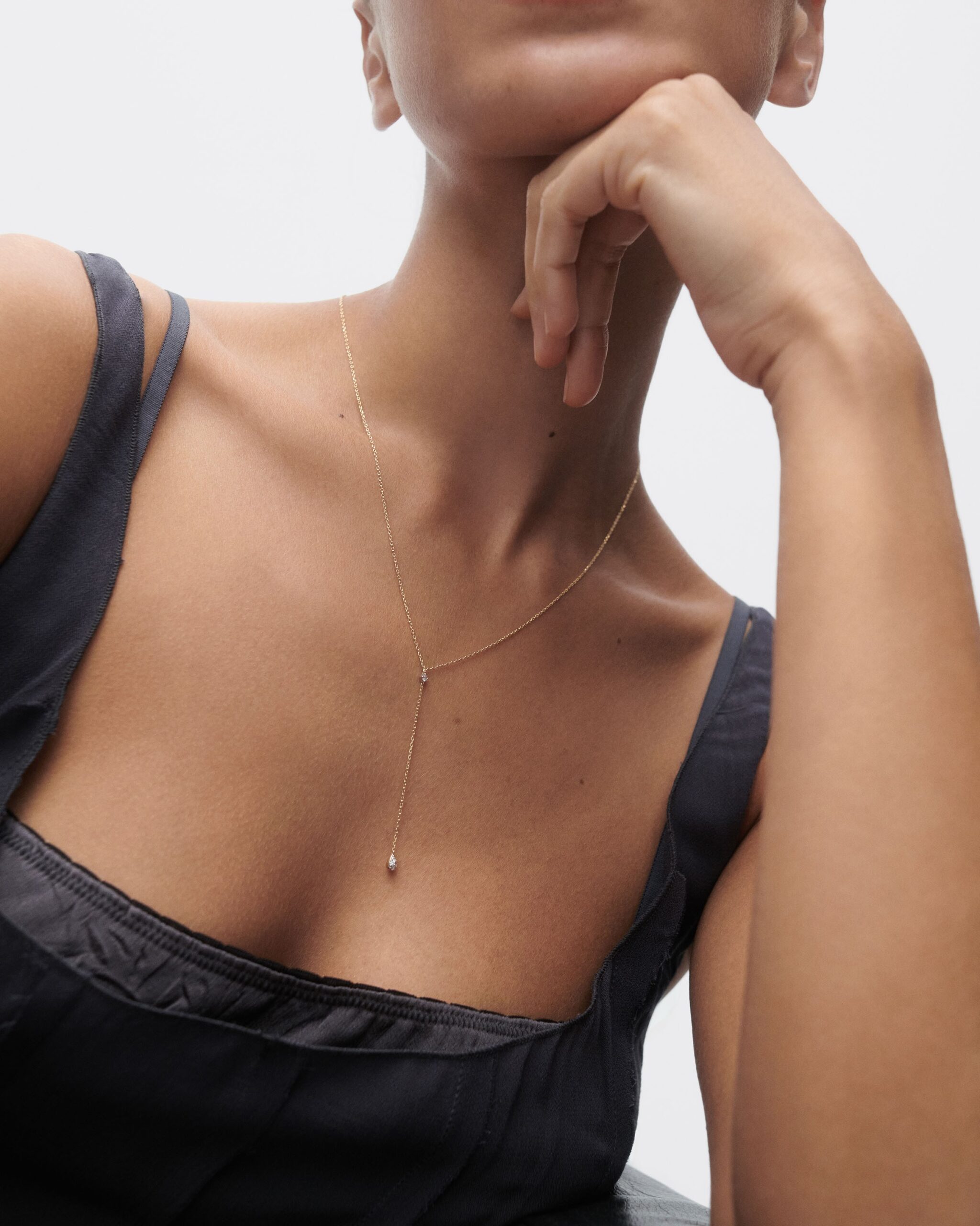 Diamonds and gold Lagoon necklace