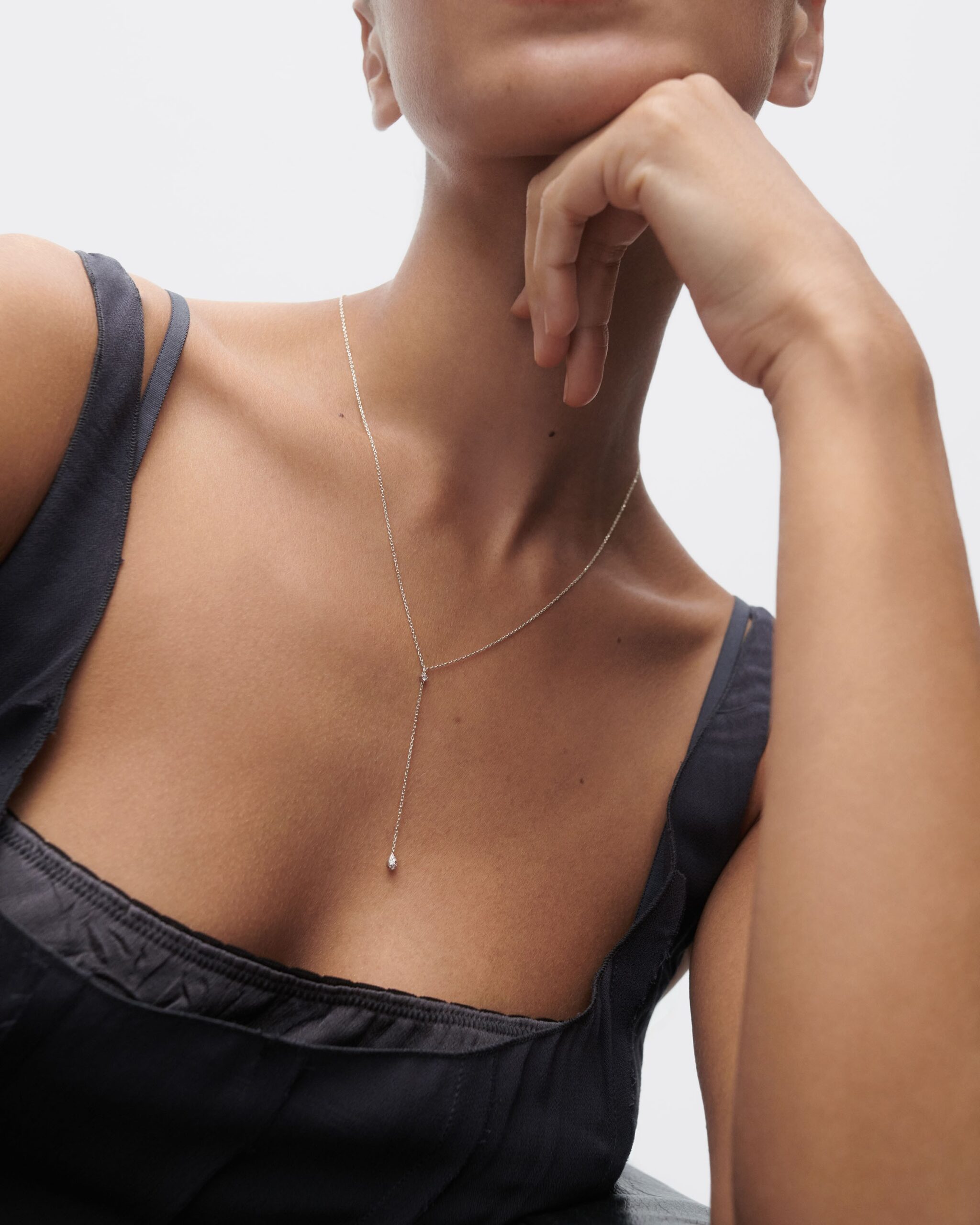 Diamonds and gold Lagoon necklace