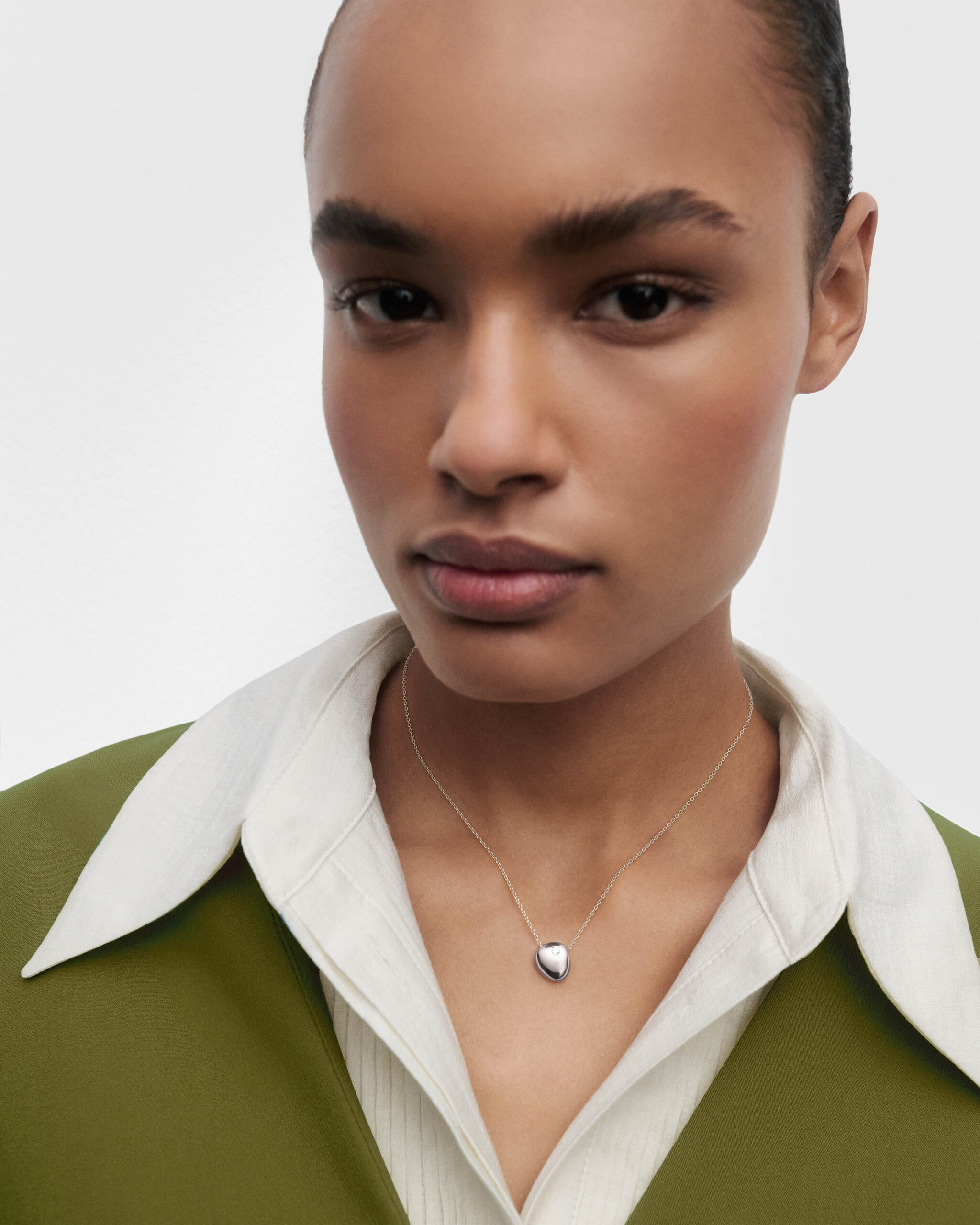 Wave silver necklace