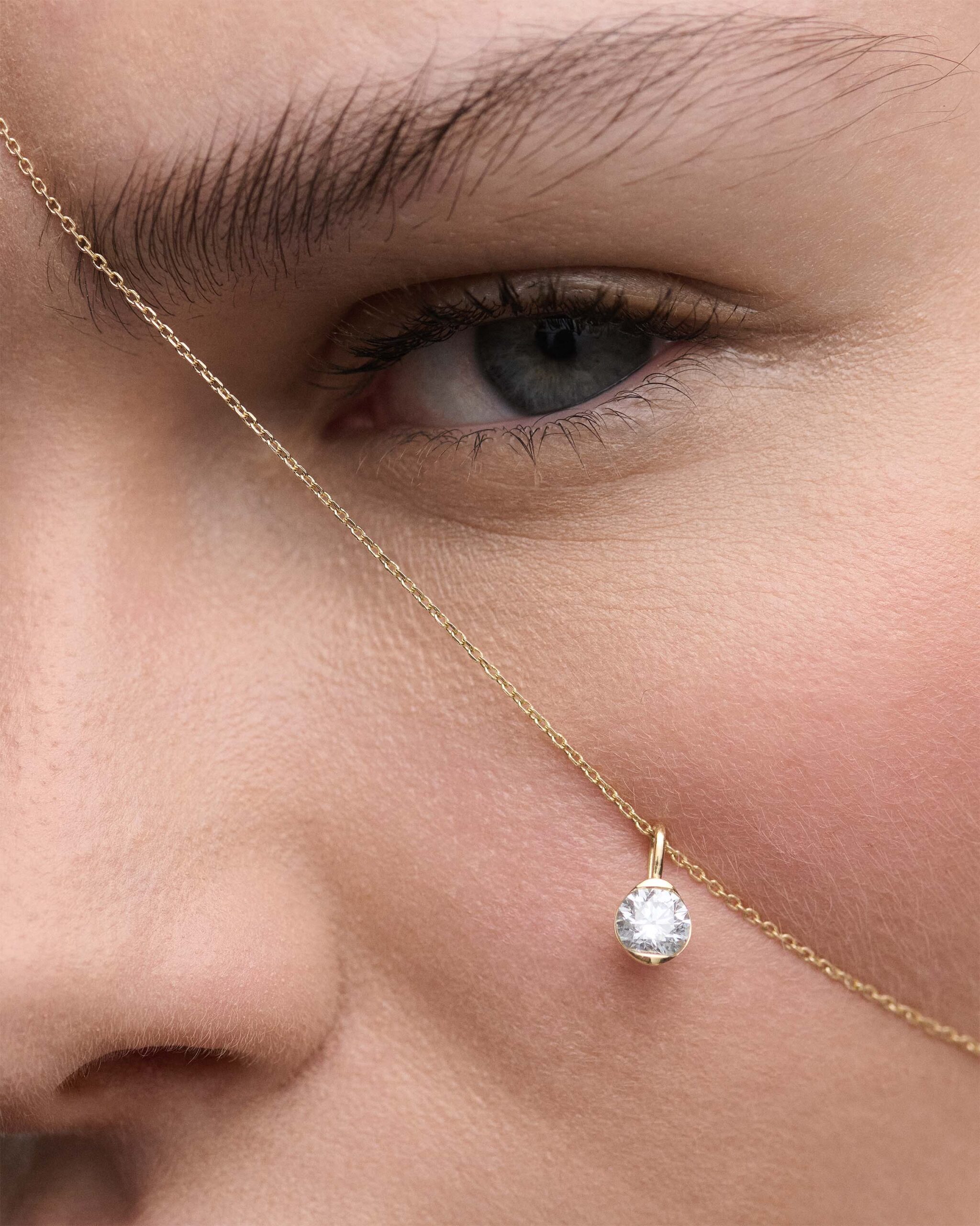 Diamond and gold Grace pendant