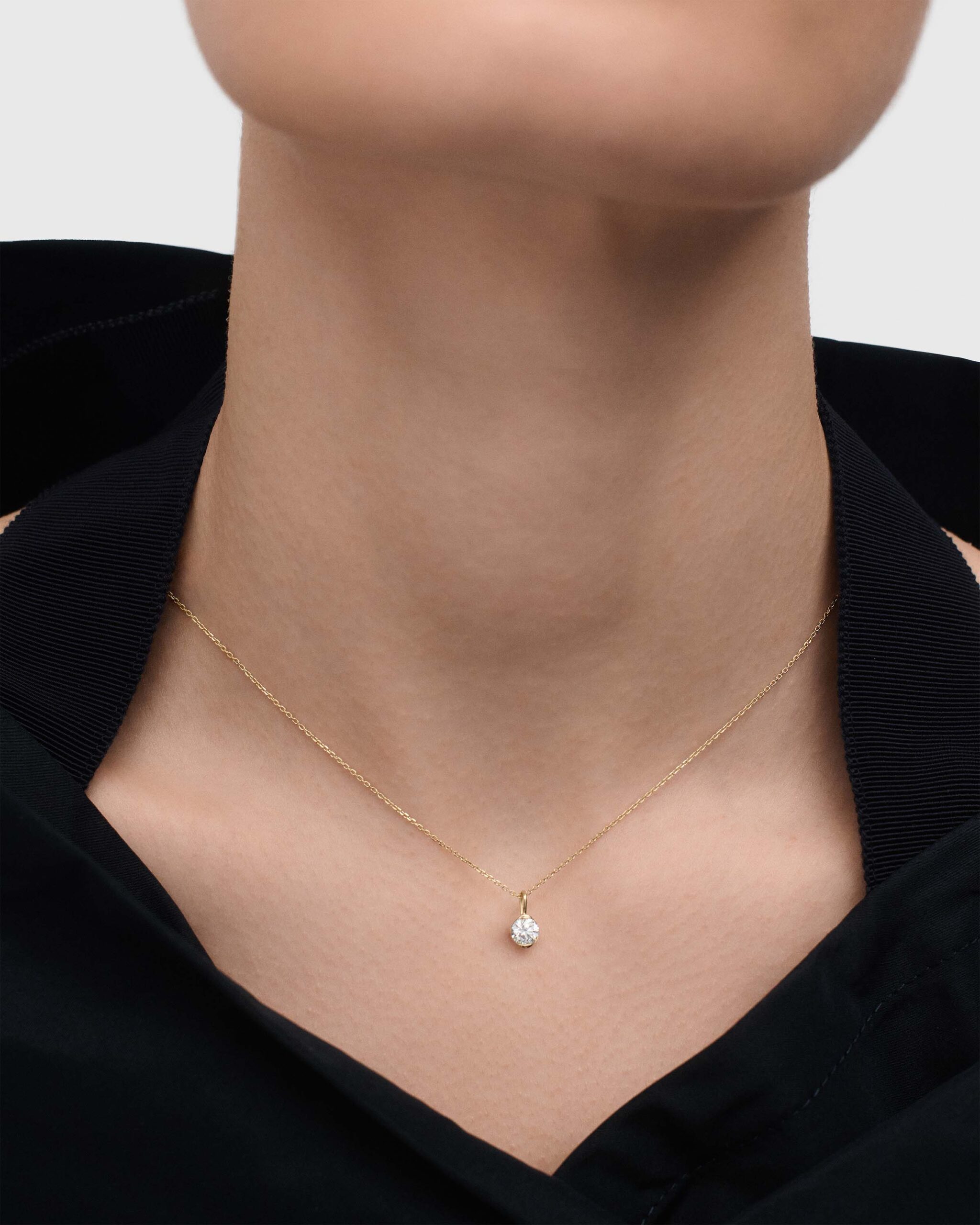 Diamond and gold Grace pendant