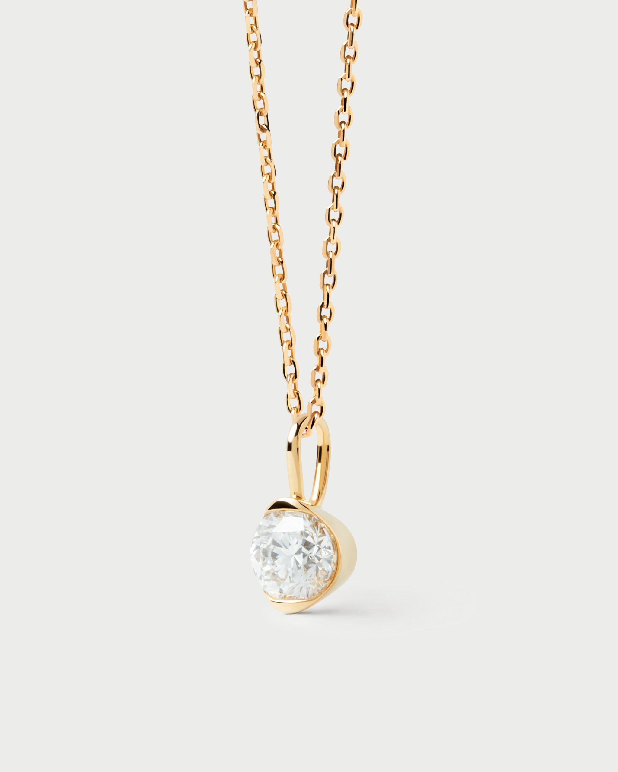 Diamond and gold Grace pendant
