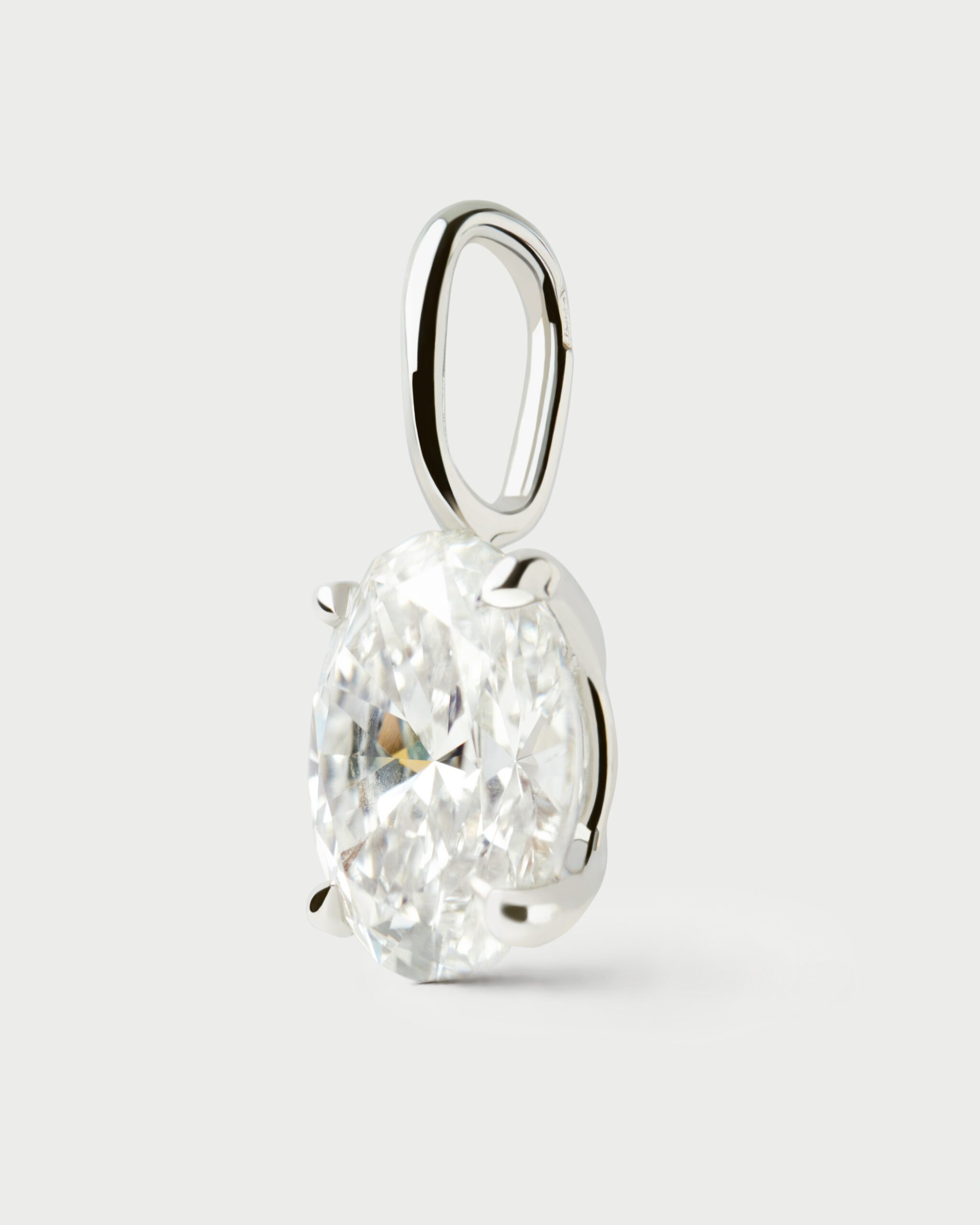 Diamond and white gold Ace pendant
