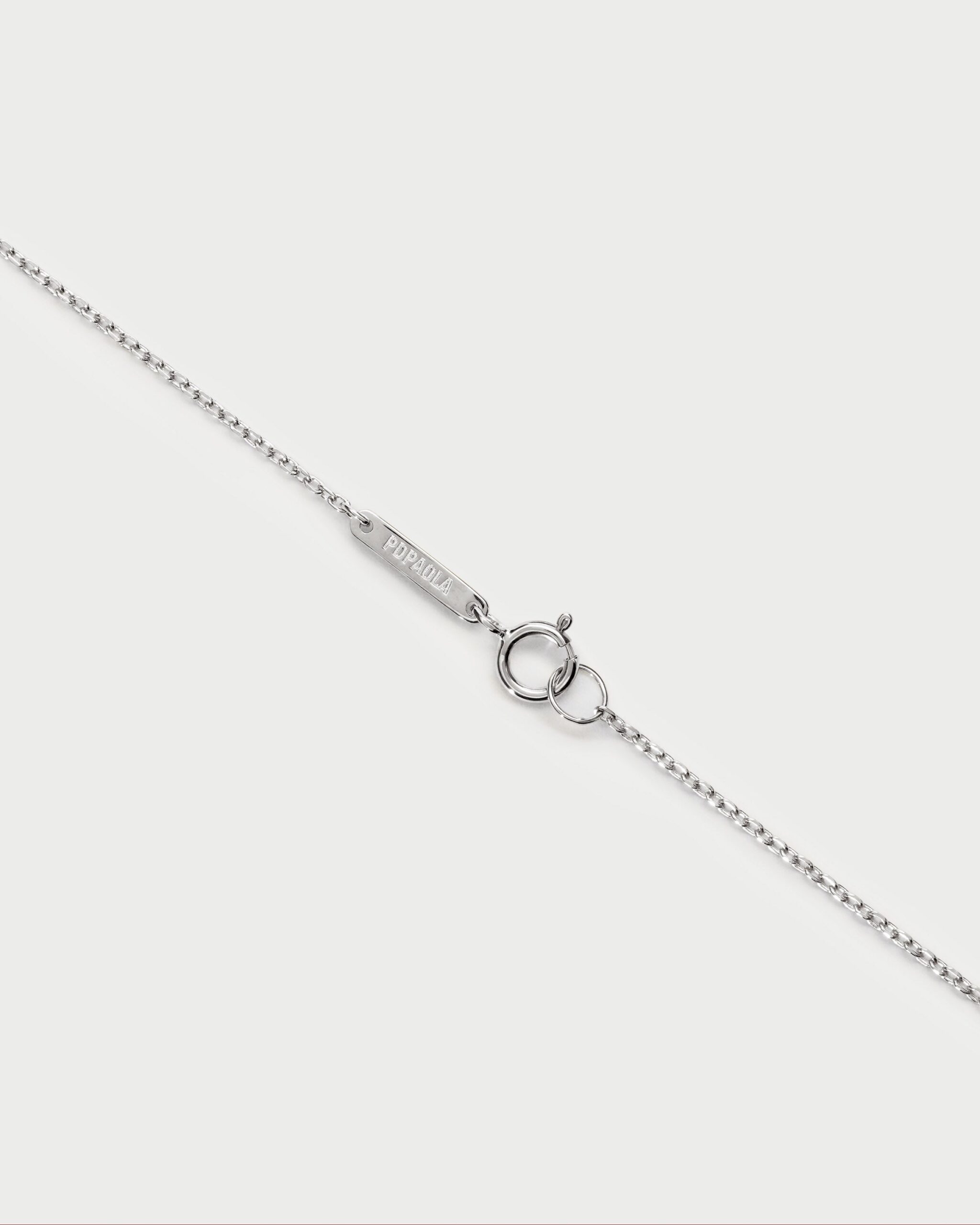 Initial silver pendant necklace