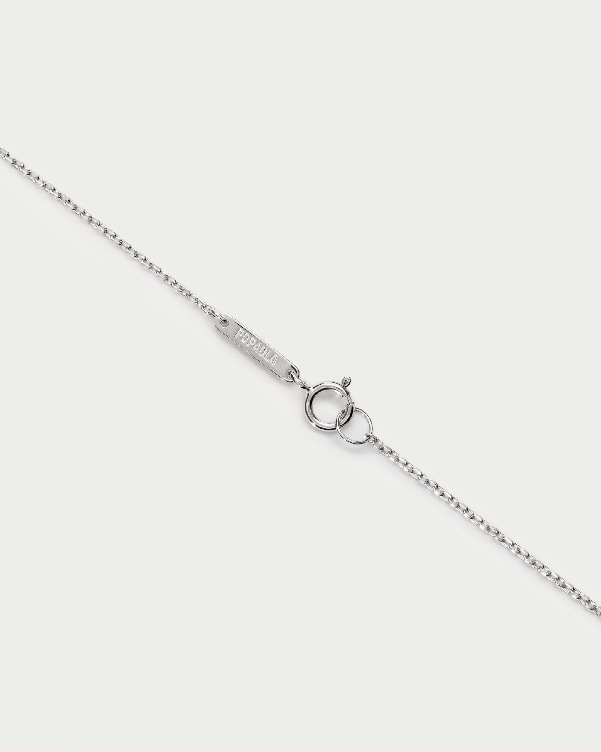Initial silver pendant necklace