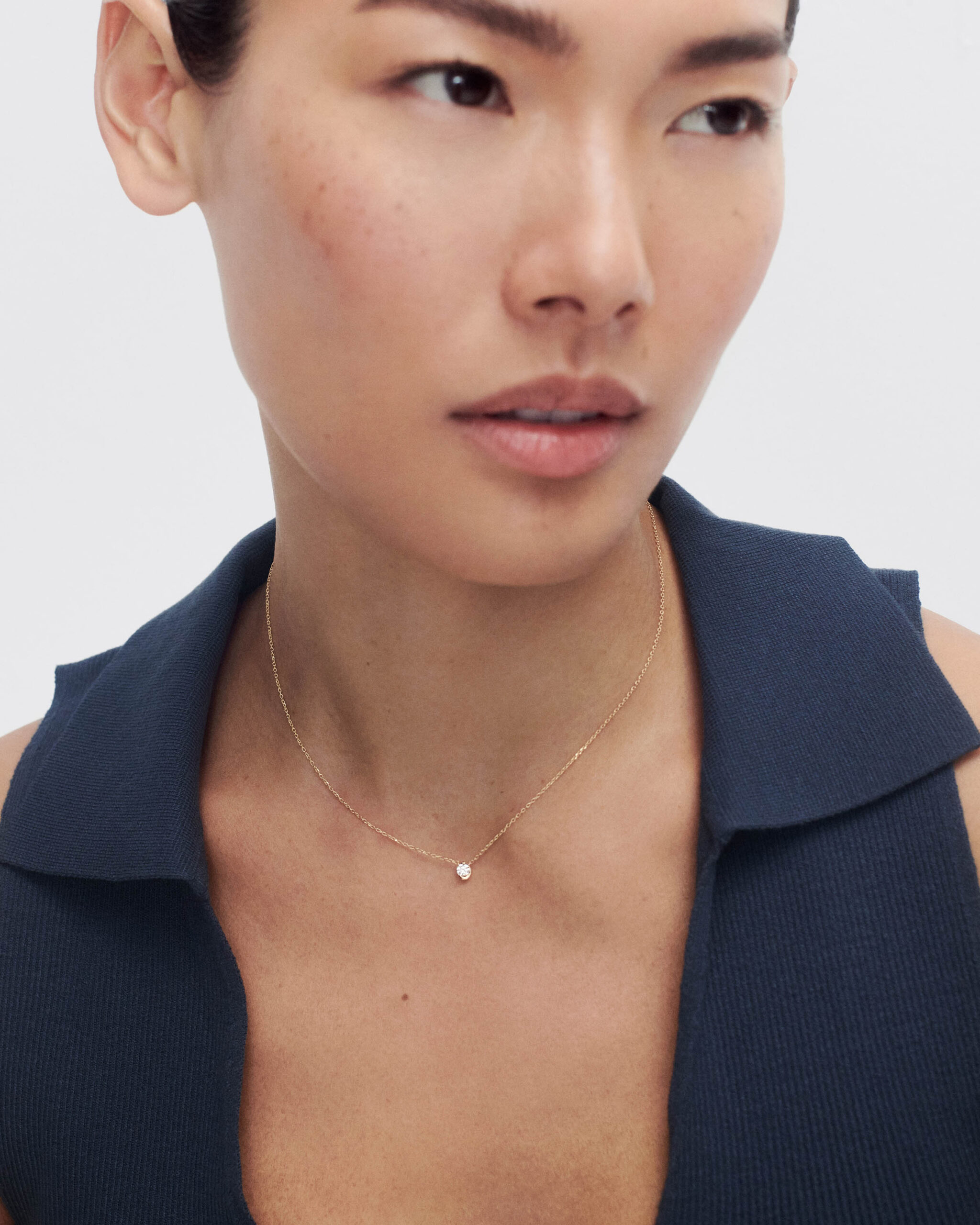 Diamonds and gold Delia necklace