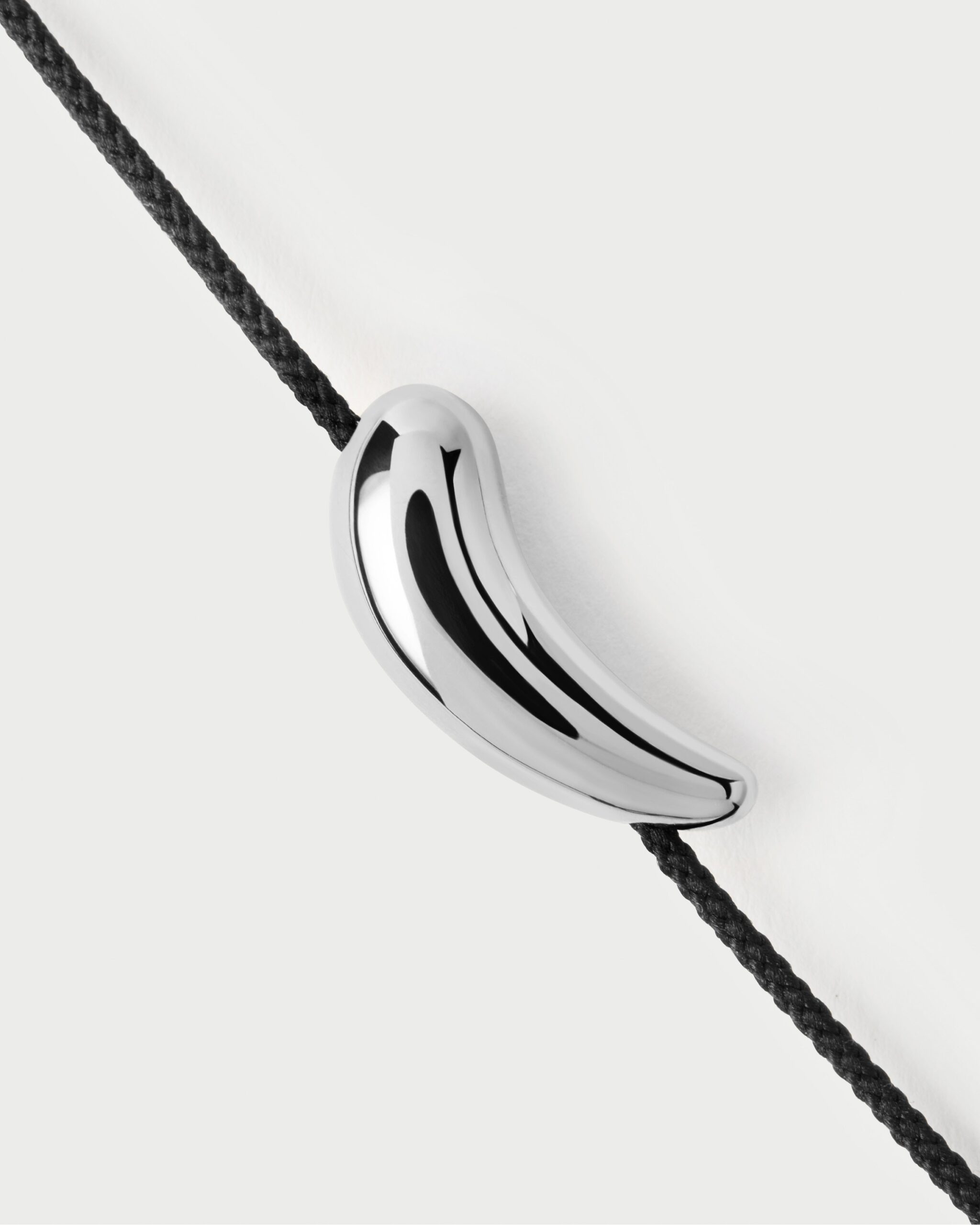 Orbit silver cord bracelet