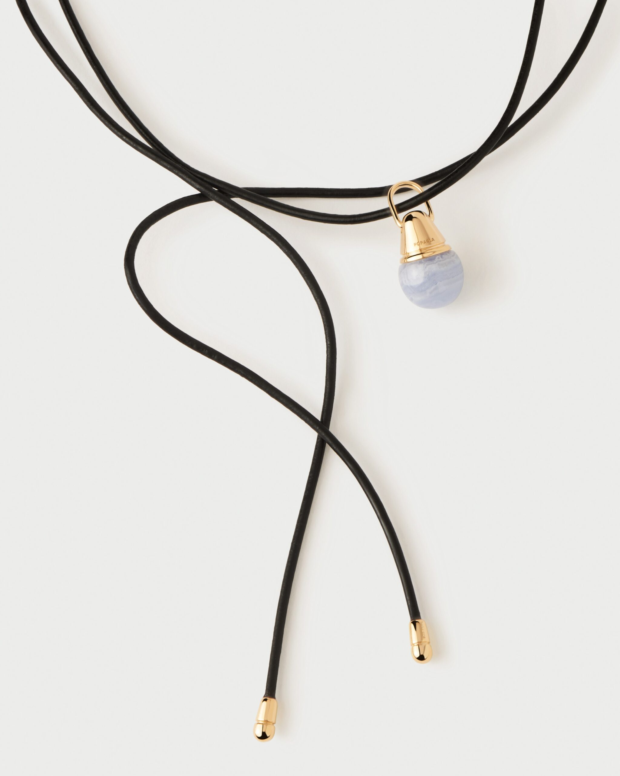 Dana leather bow necklace