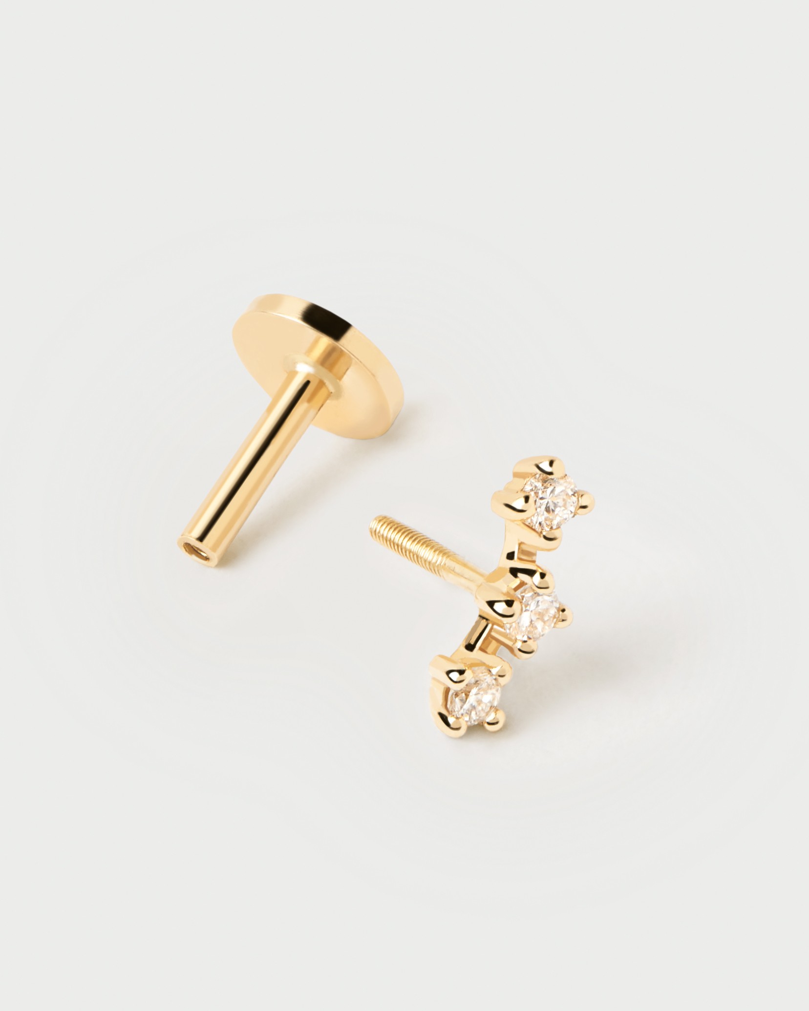 Diamonds and gold Brooklyn Single Earring