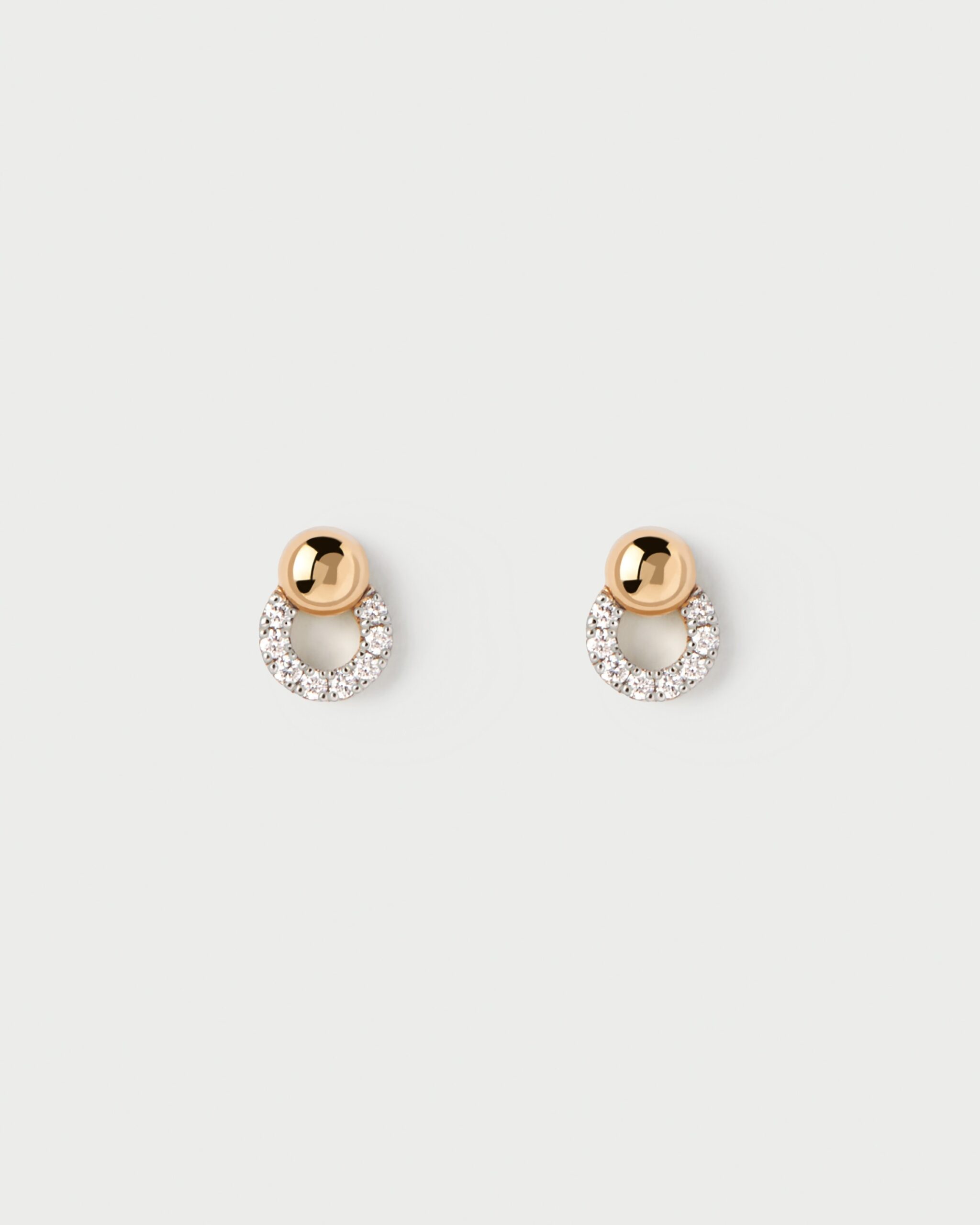 Diamonds and gold Loop single earring