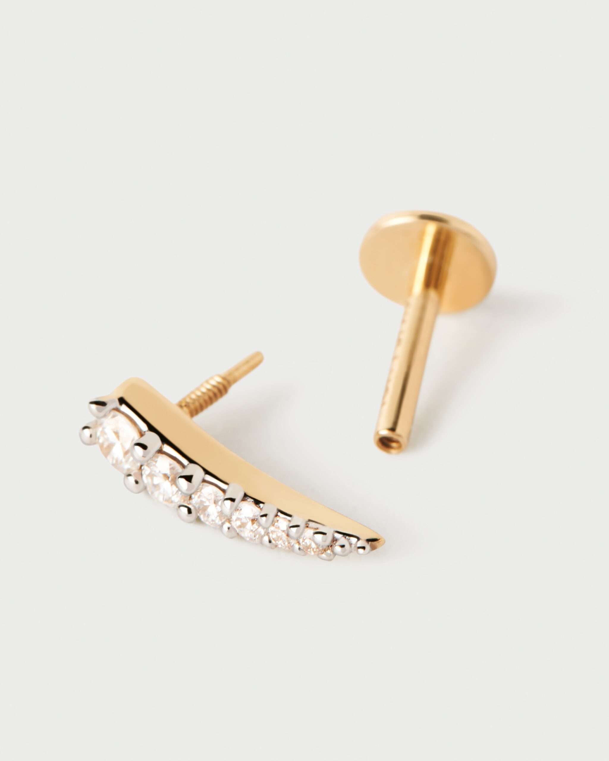 Diamonds and gold Glee single earring