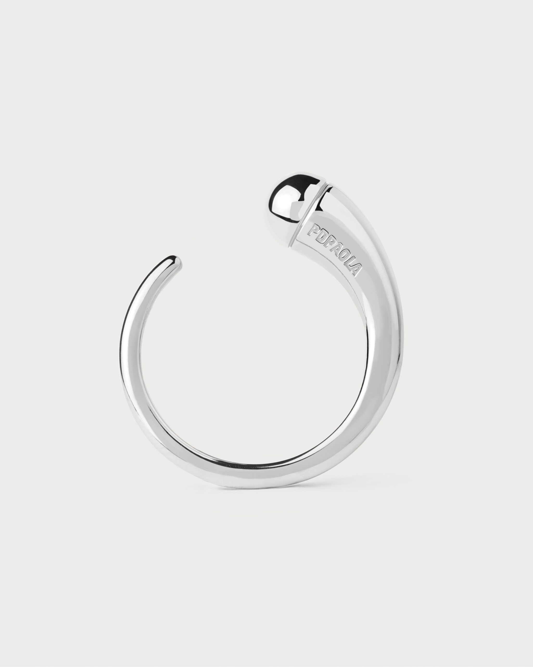 Loop silver ring