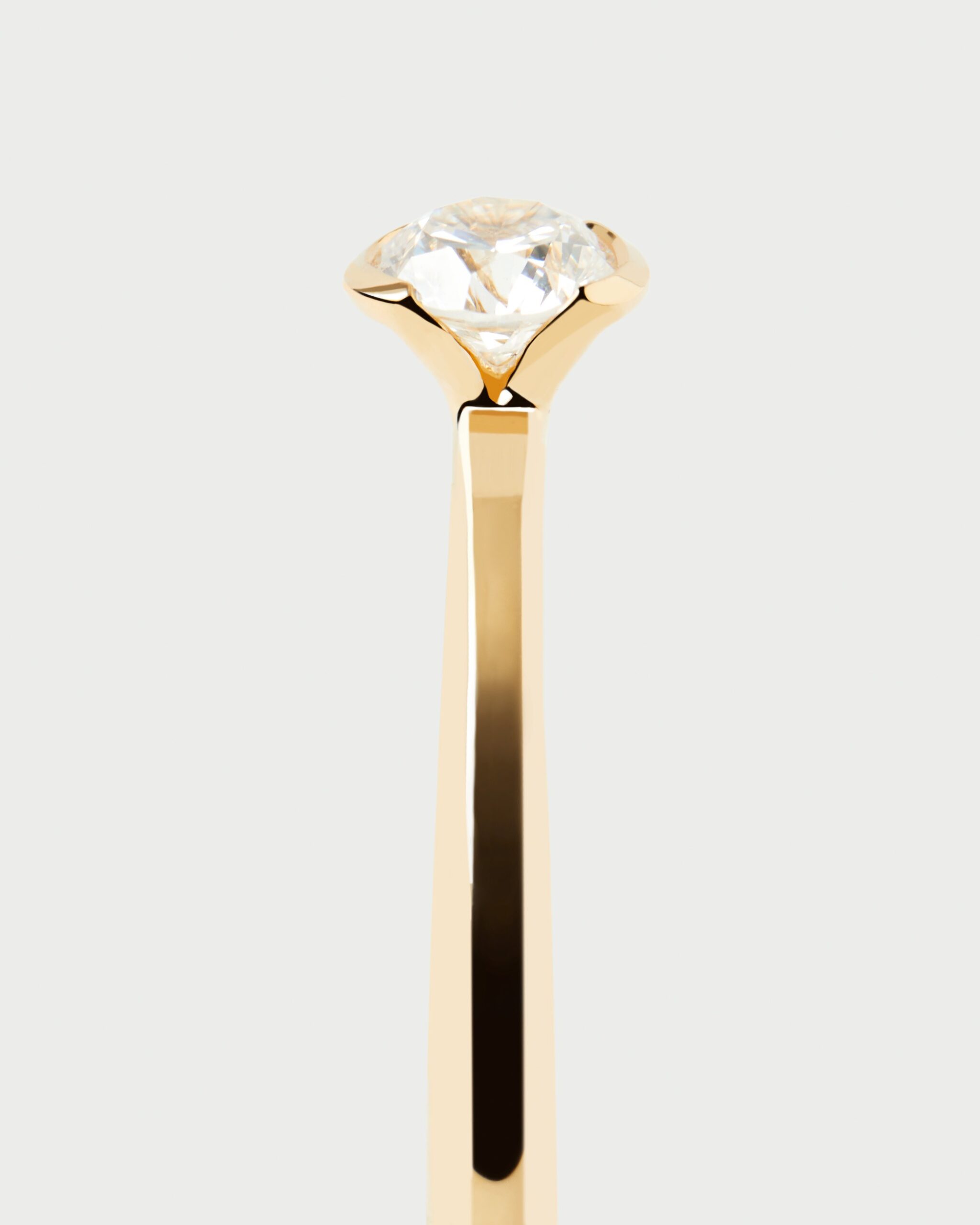 Diamond and gold Grace Mini solitary ring