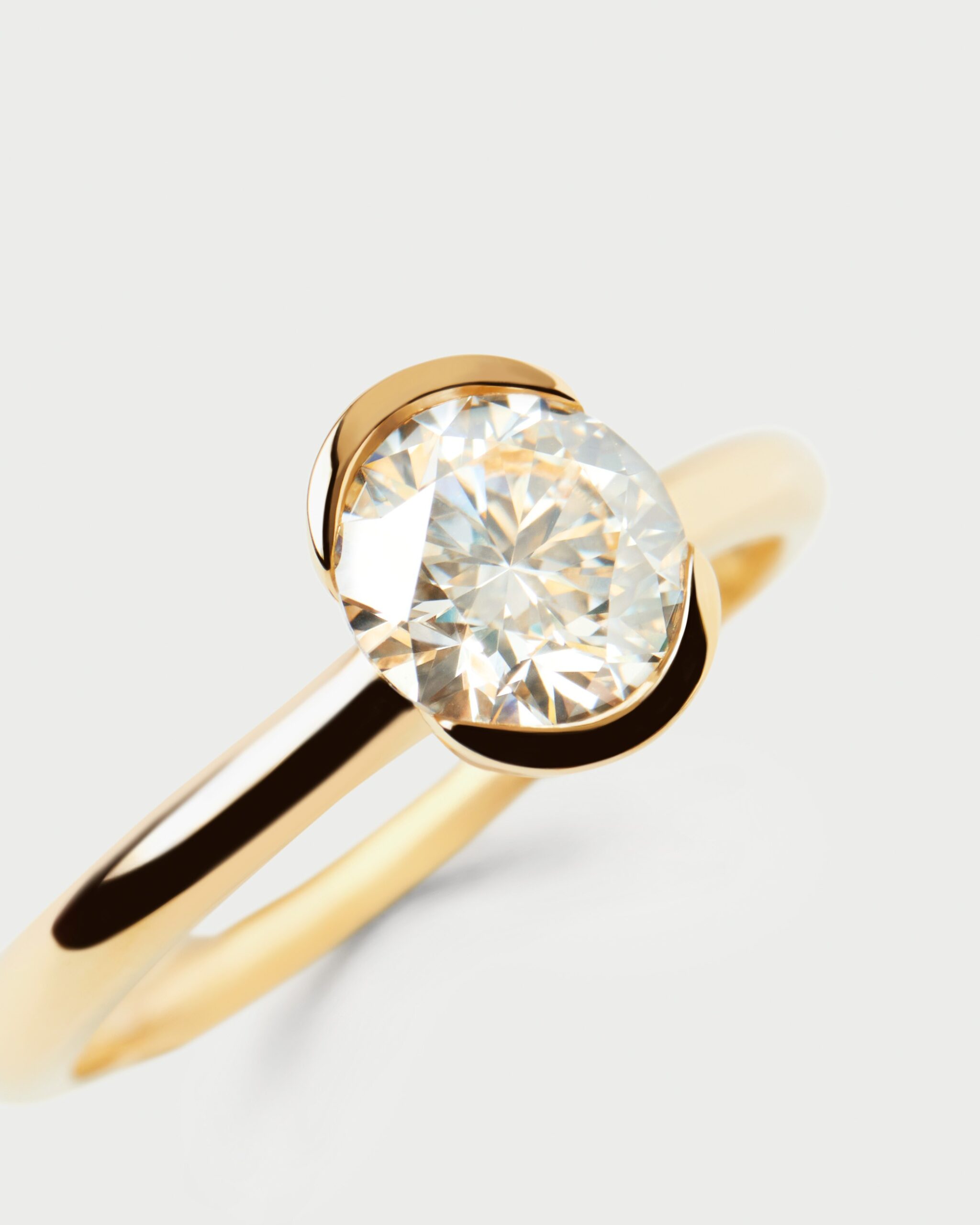 Diamond and gold Grace solitary ring