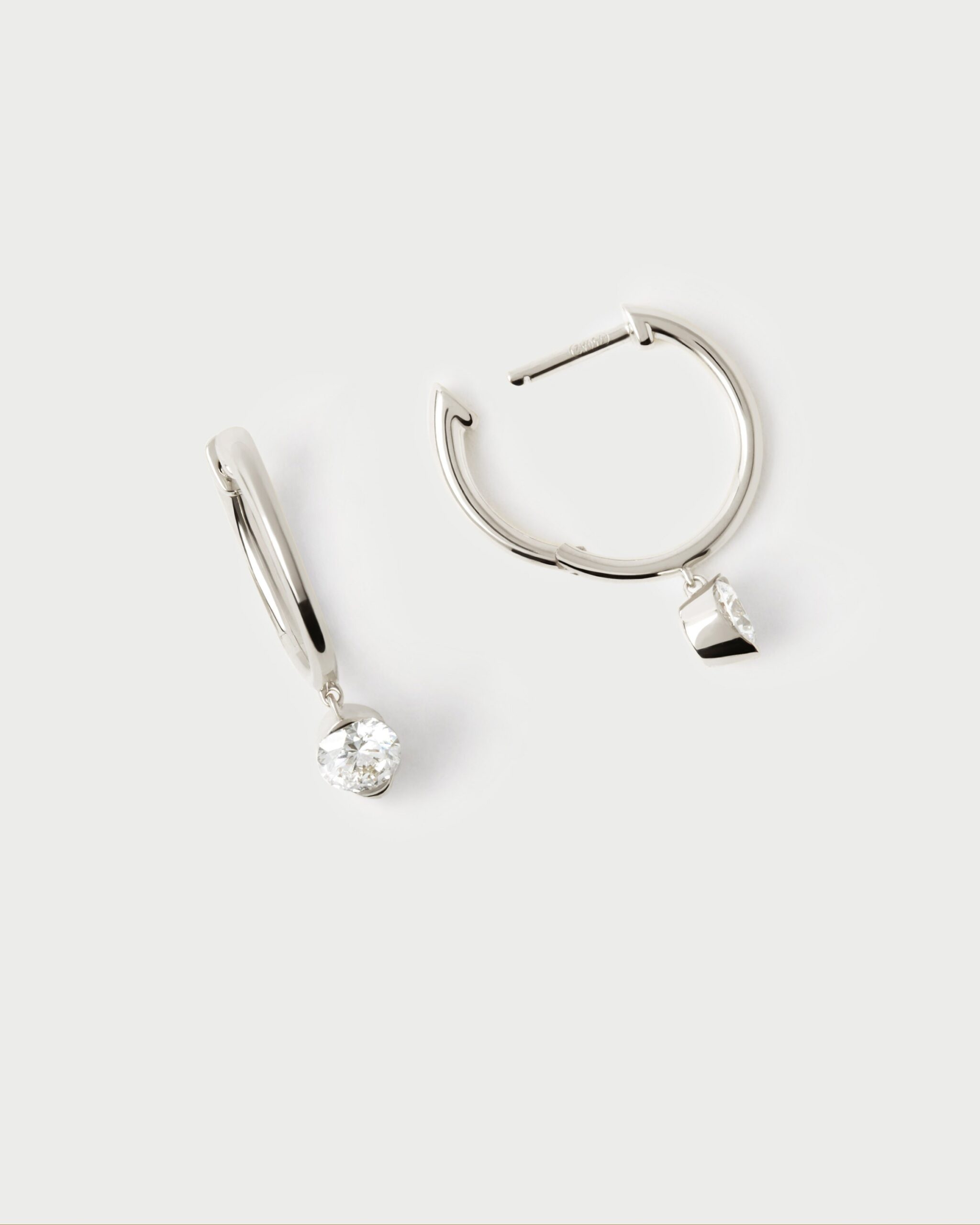 Diamond and white gold Grace Mini hoops