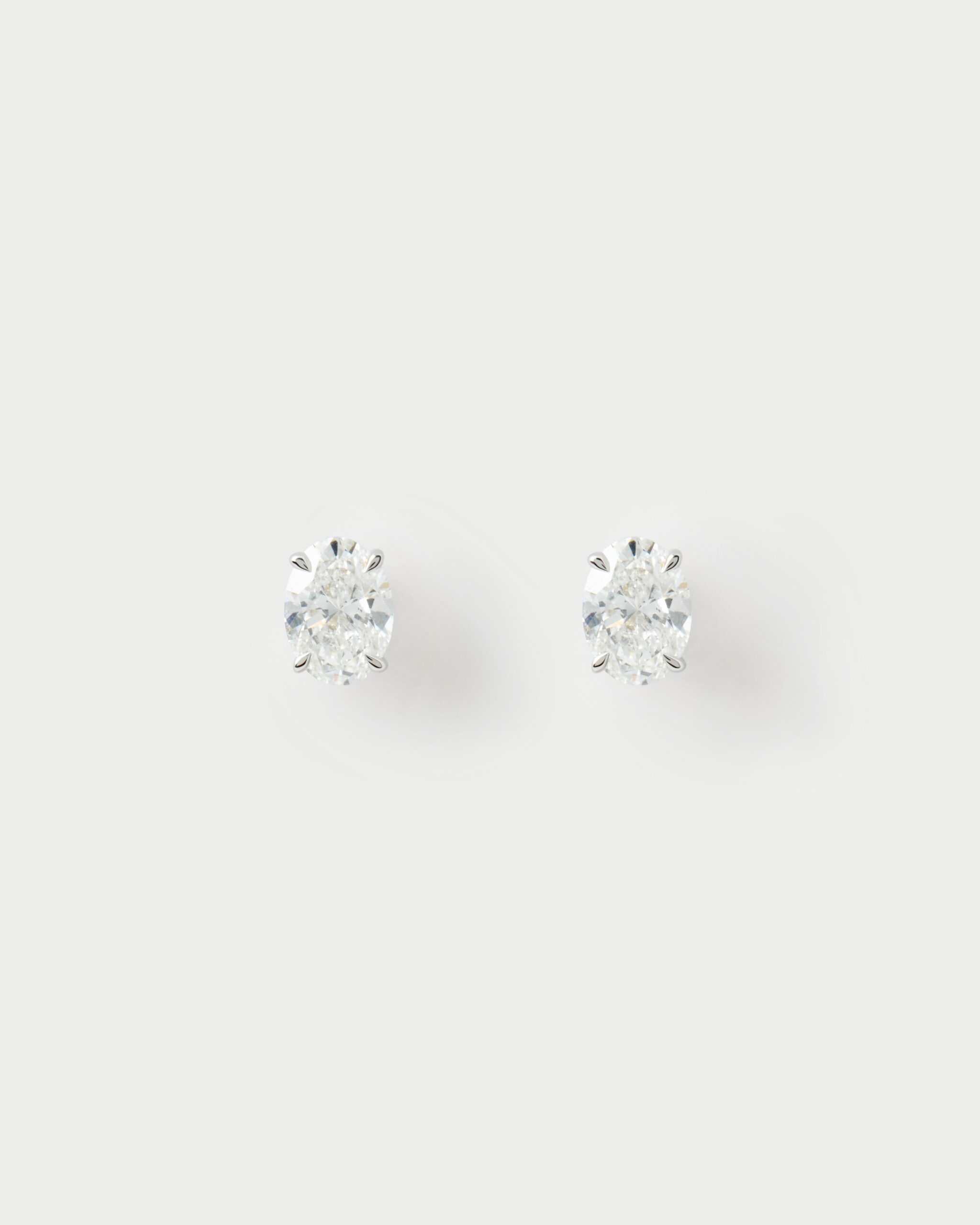 Diamond and white gold Ace stud earrings