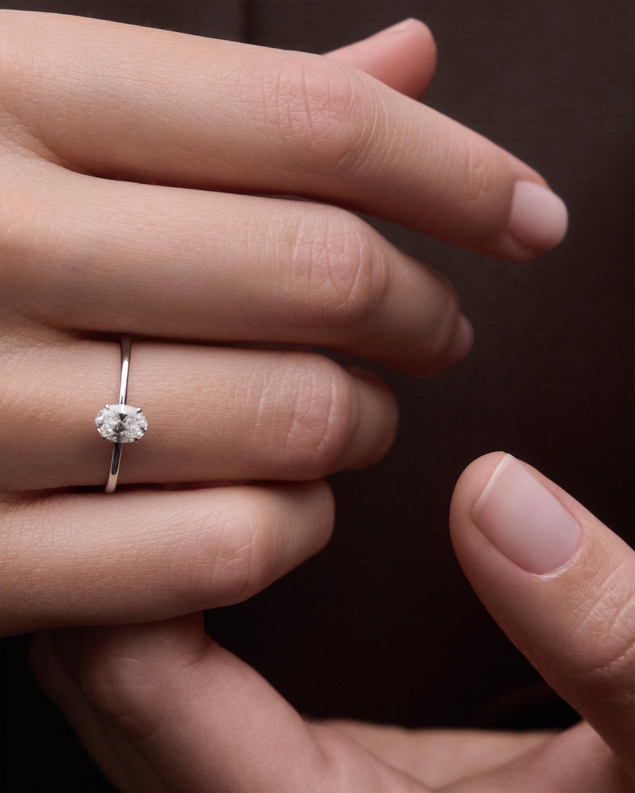 Diamond and white gold Ace solitary ring