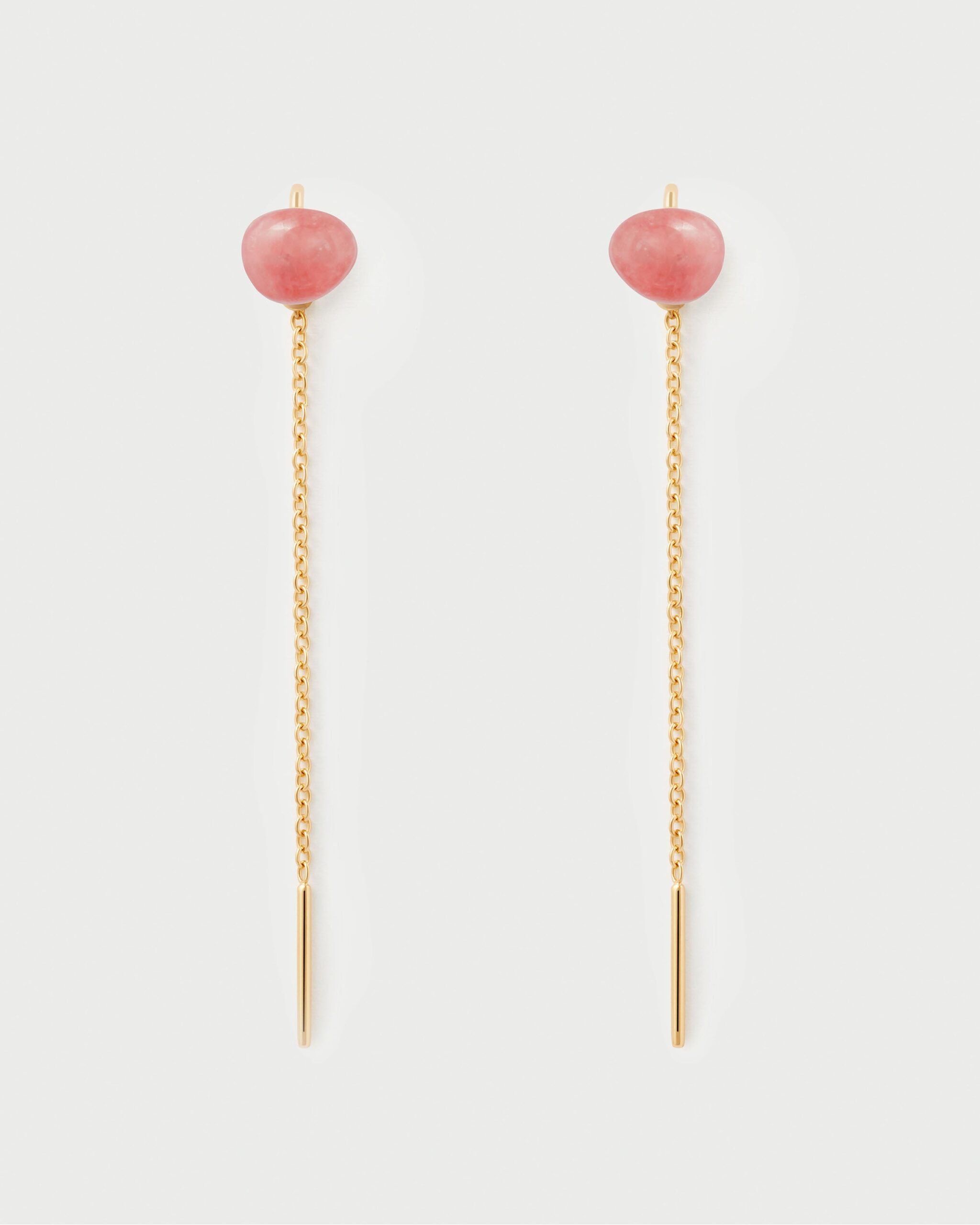 Rhodochrosite Lyra Earrings