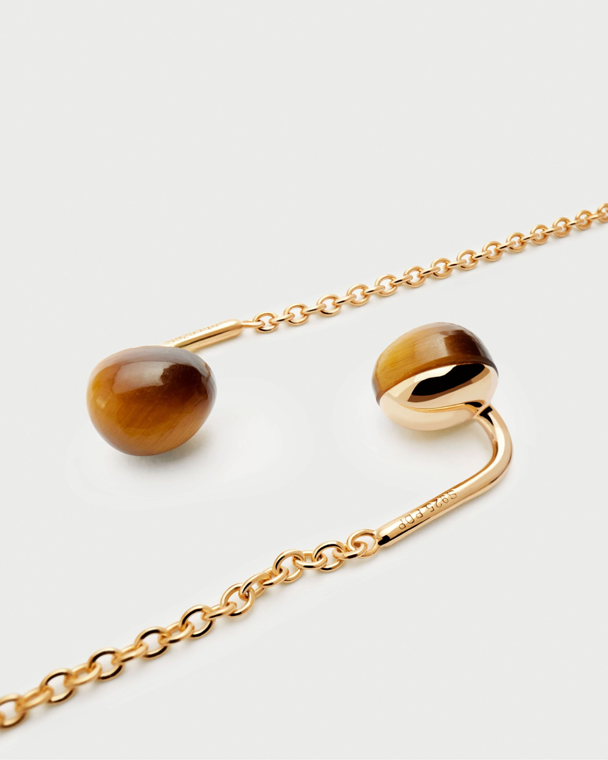 Tiger Eye Lyra Earrings