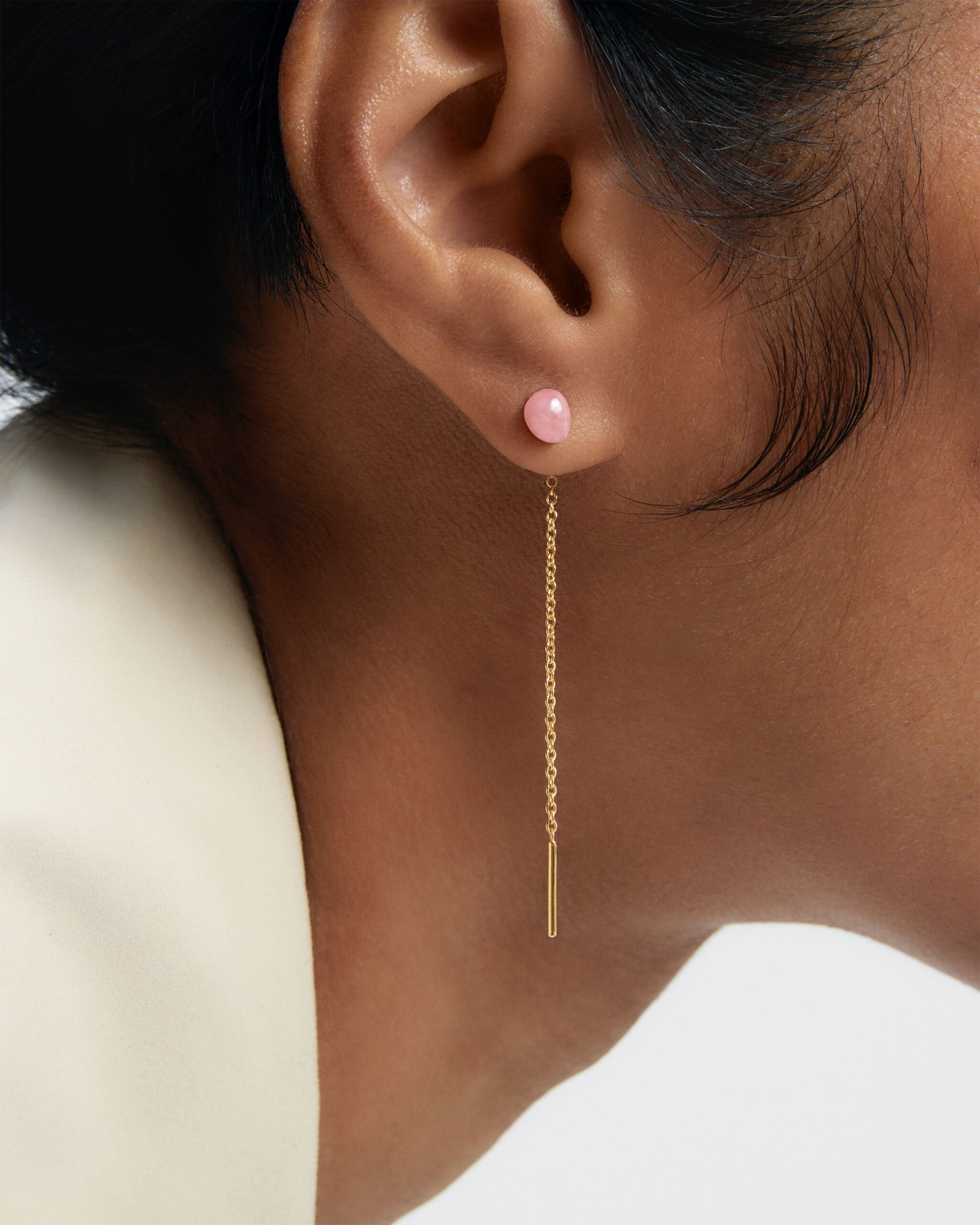 Rhodochrosite Lyra Earrings