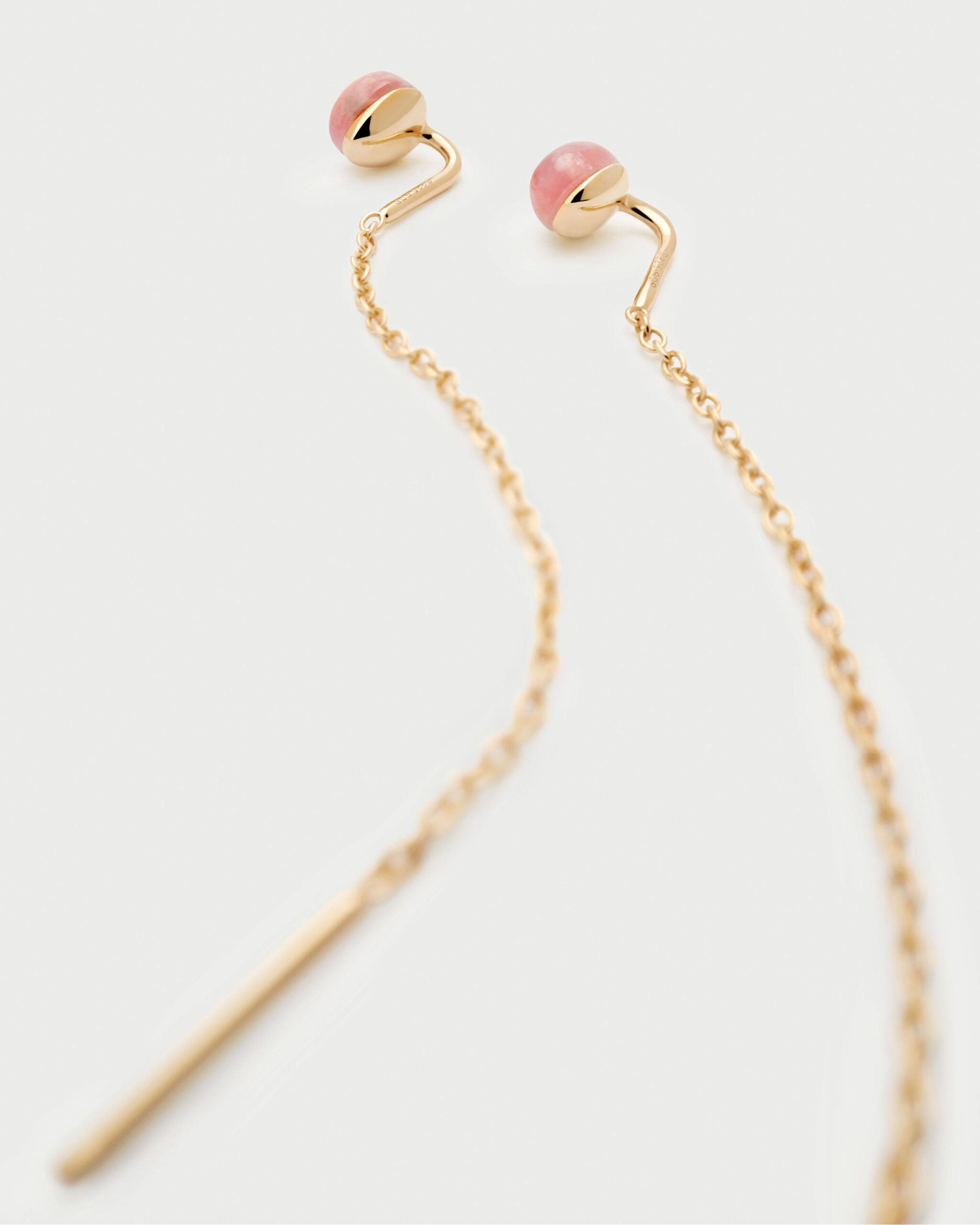 Rhodochrosite Lyra Earrings