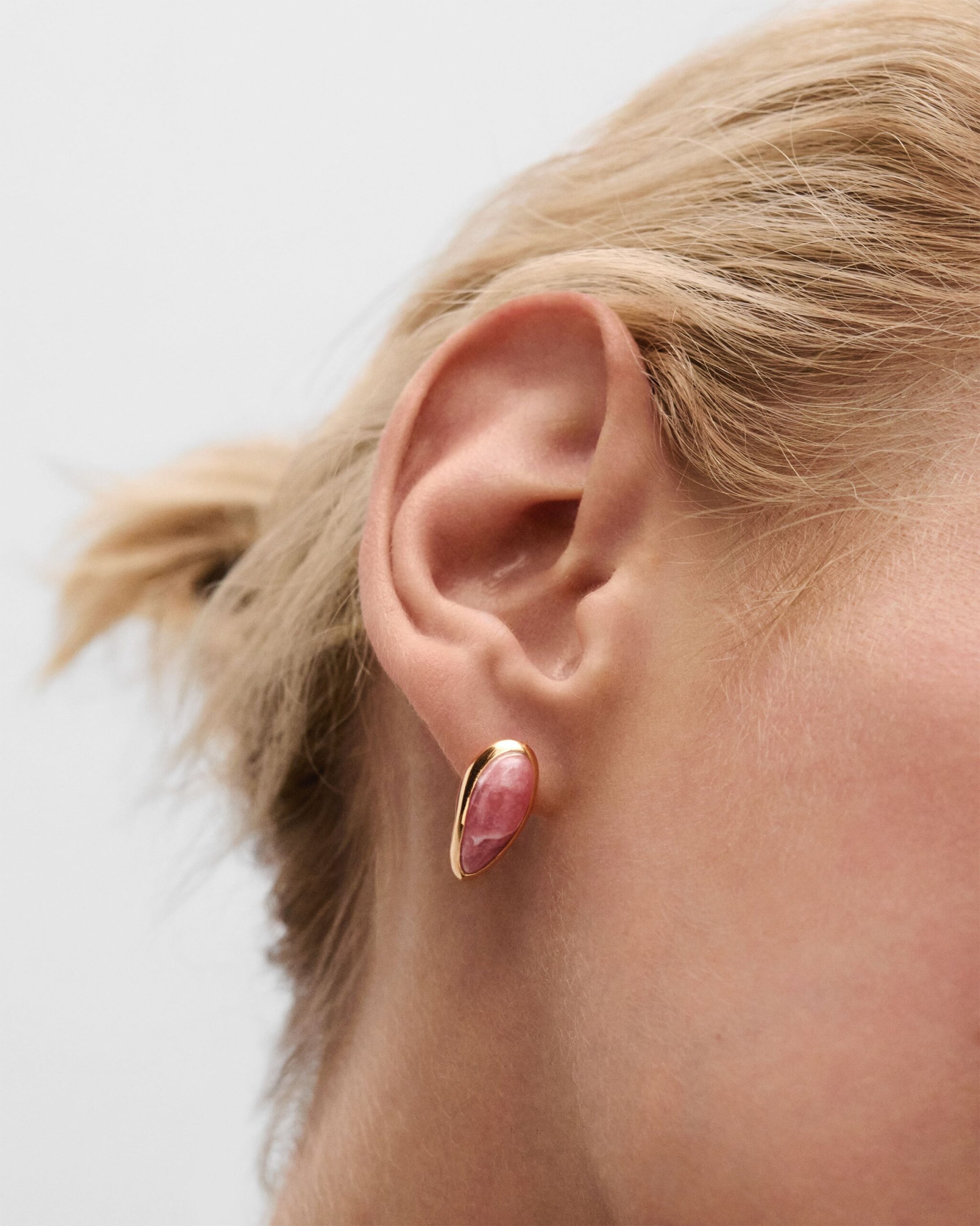 Rhodochrosite Luna Earrings