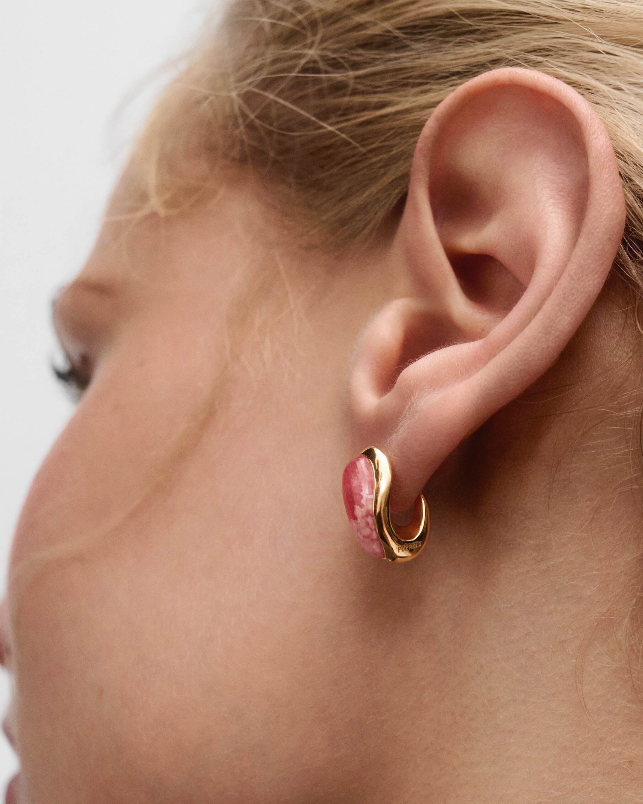 Rhodochrosite Luna Earrings