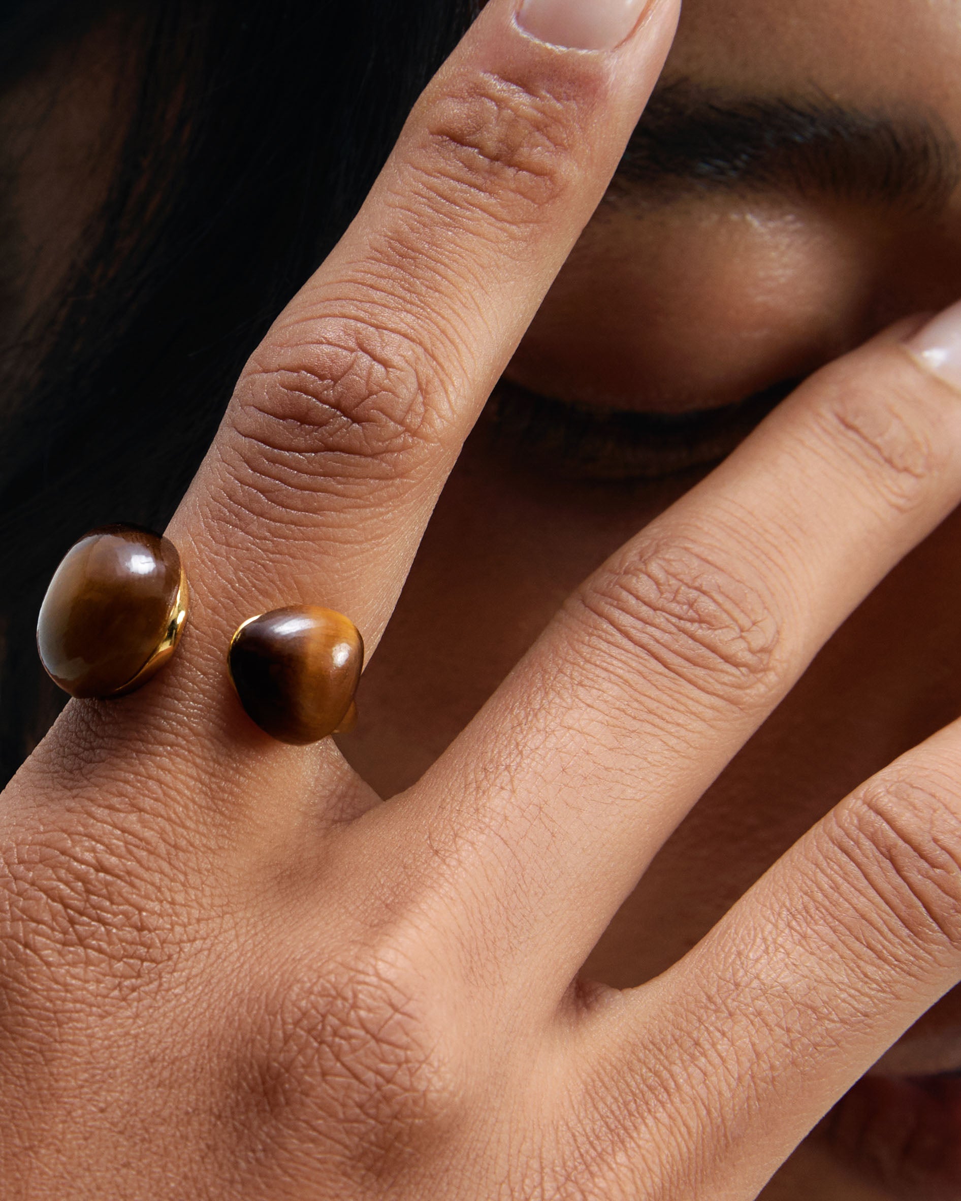 Tiger Eye Gravity Ring