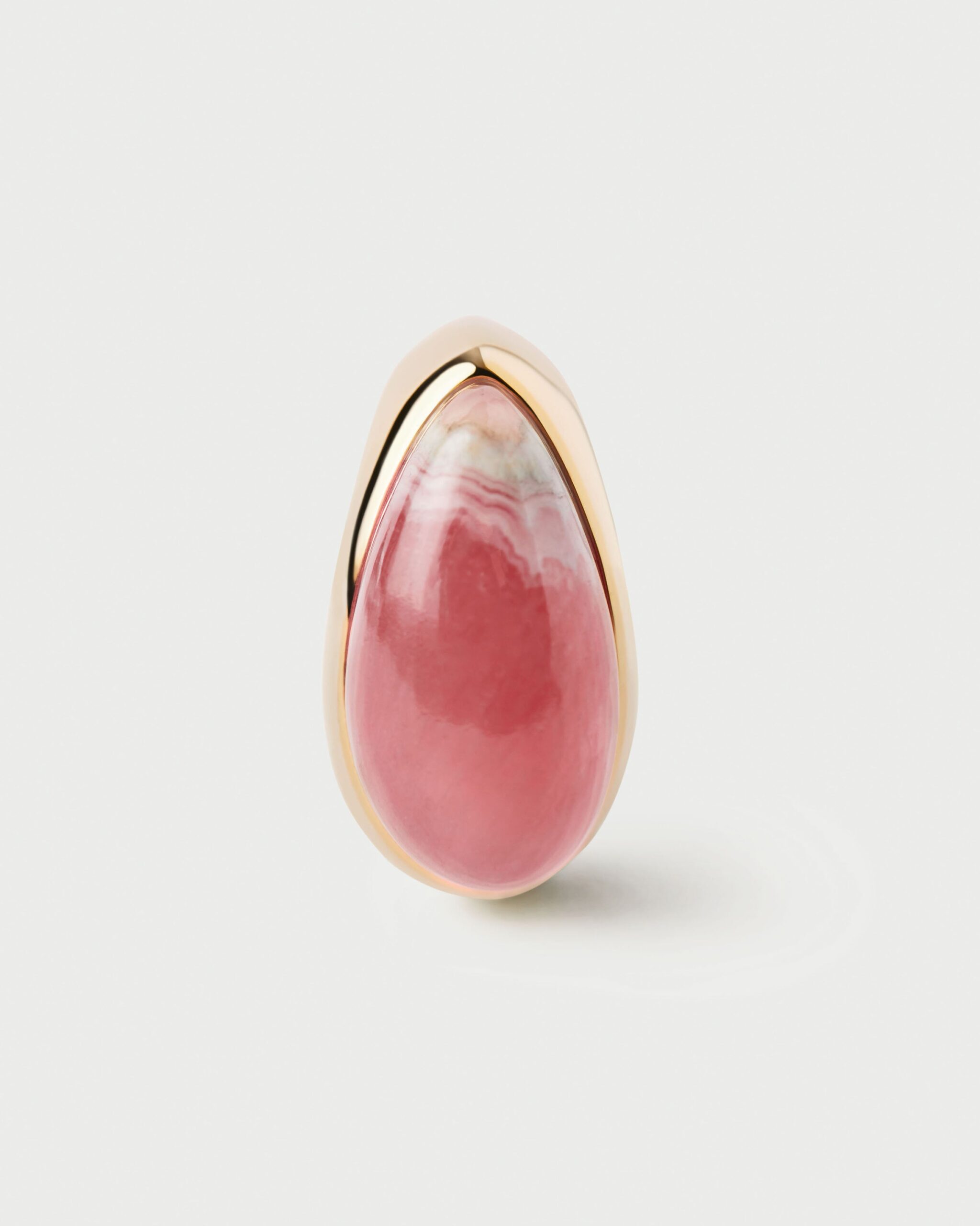 Rhodochrosite Luna Stamp Ring