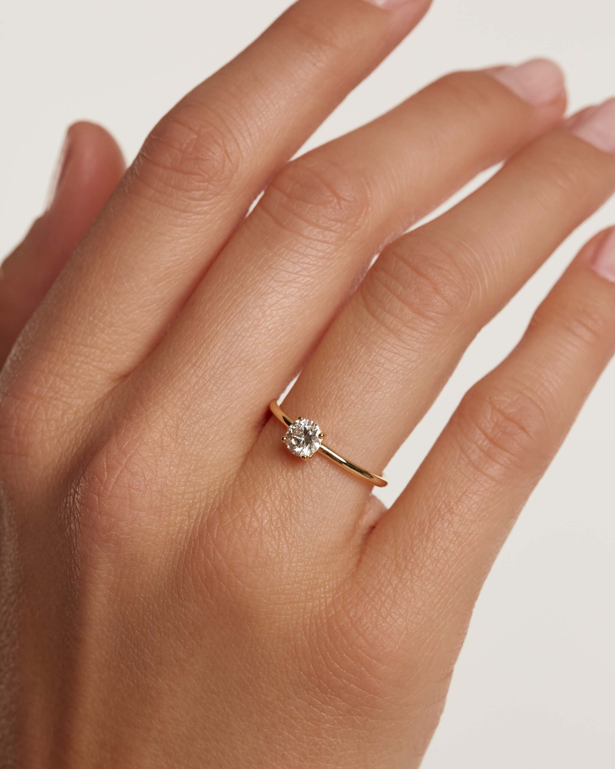 Diamonds Solitaire Ring