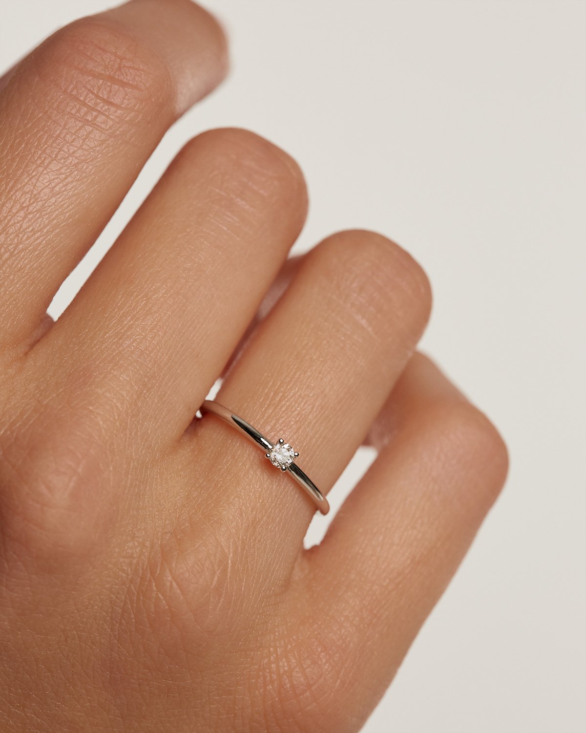 Diamonds Solitaire Ring