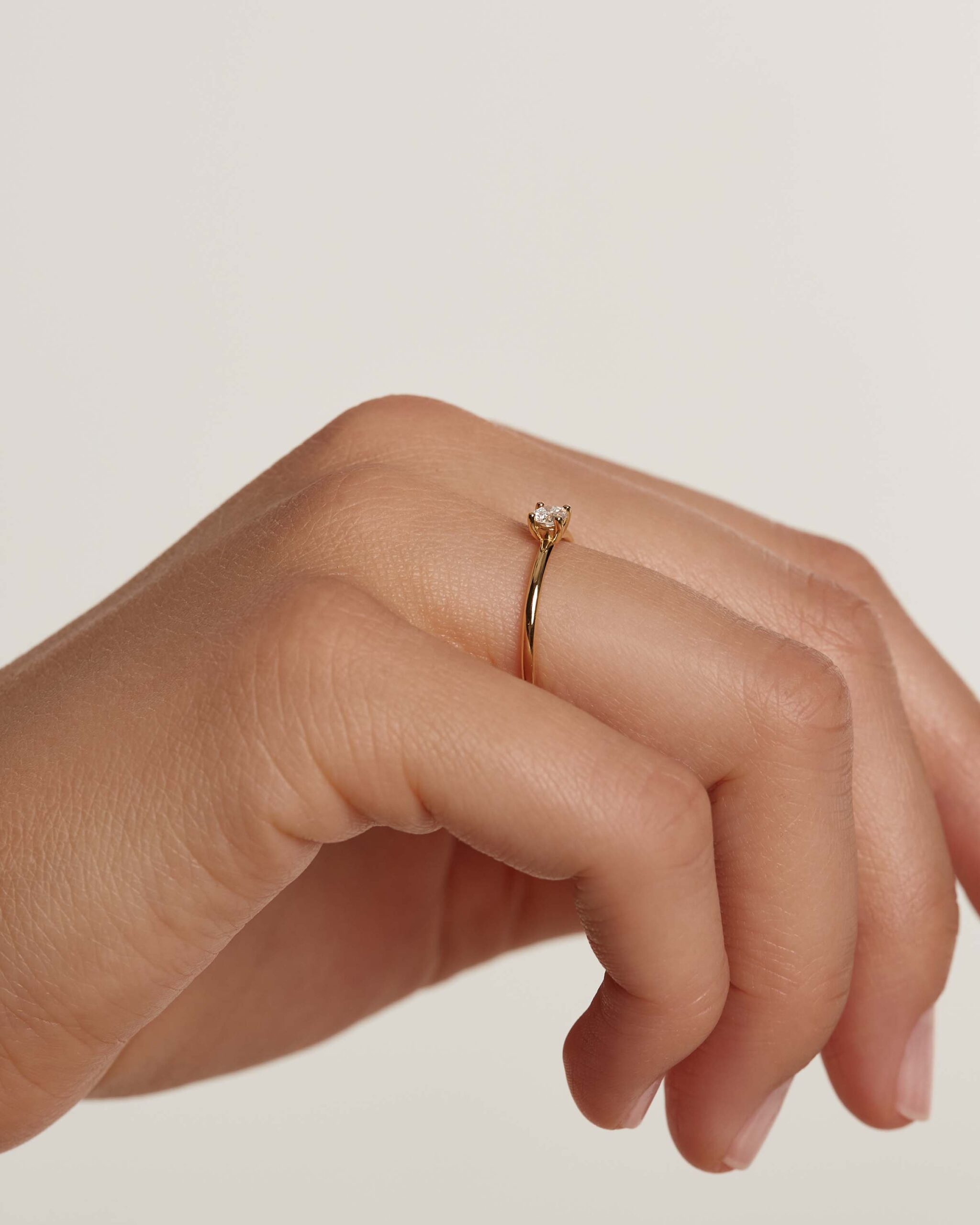 Diamonds Solitaire Ring