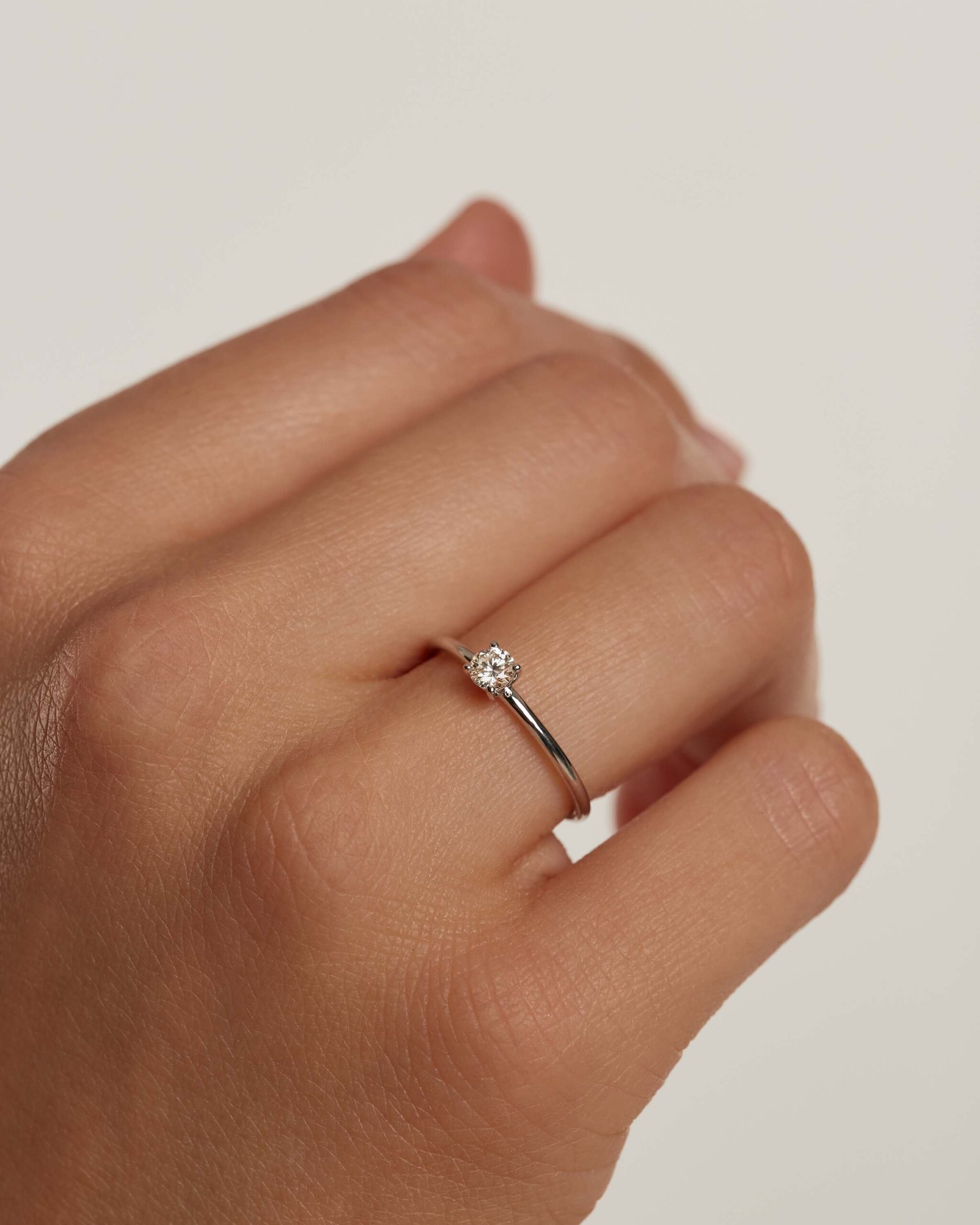 Diamonds Solitaire Ring