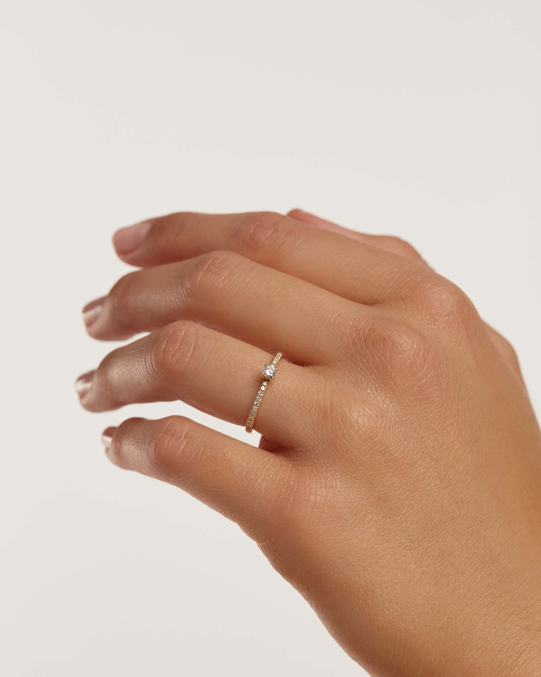 Diamonds and gold Solstice Ring