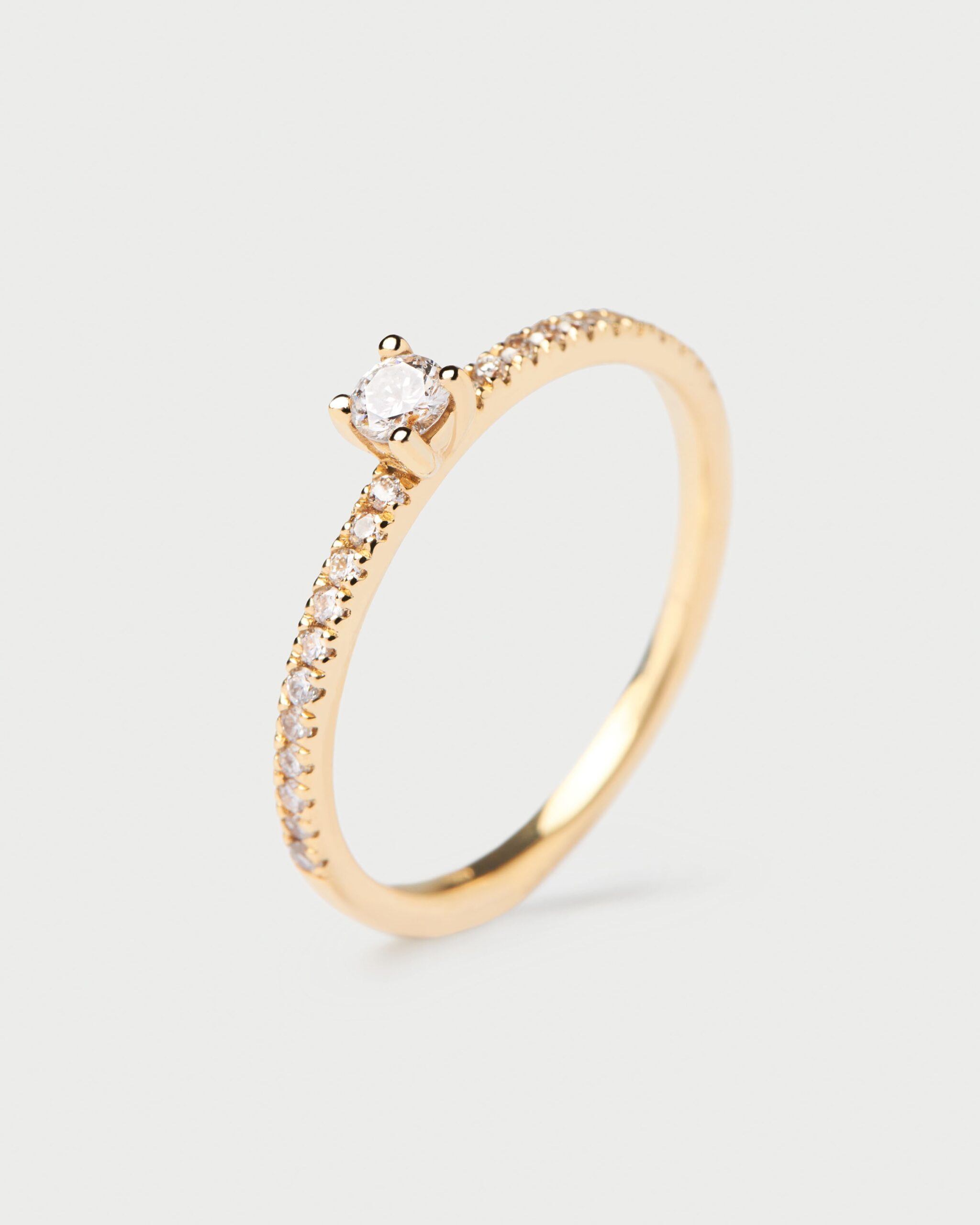 Diamonds and gold Solstice Ring