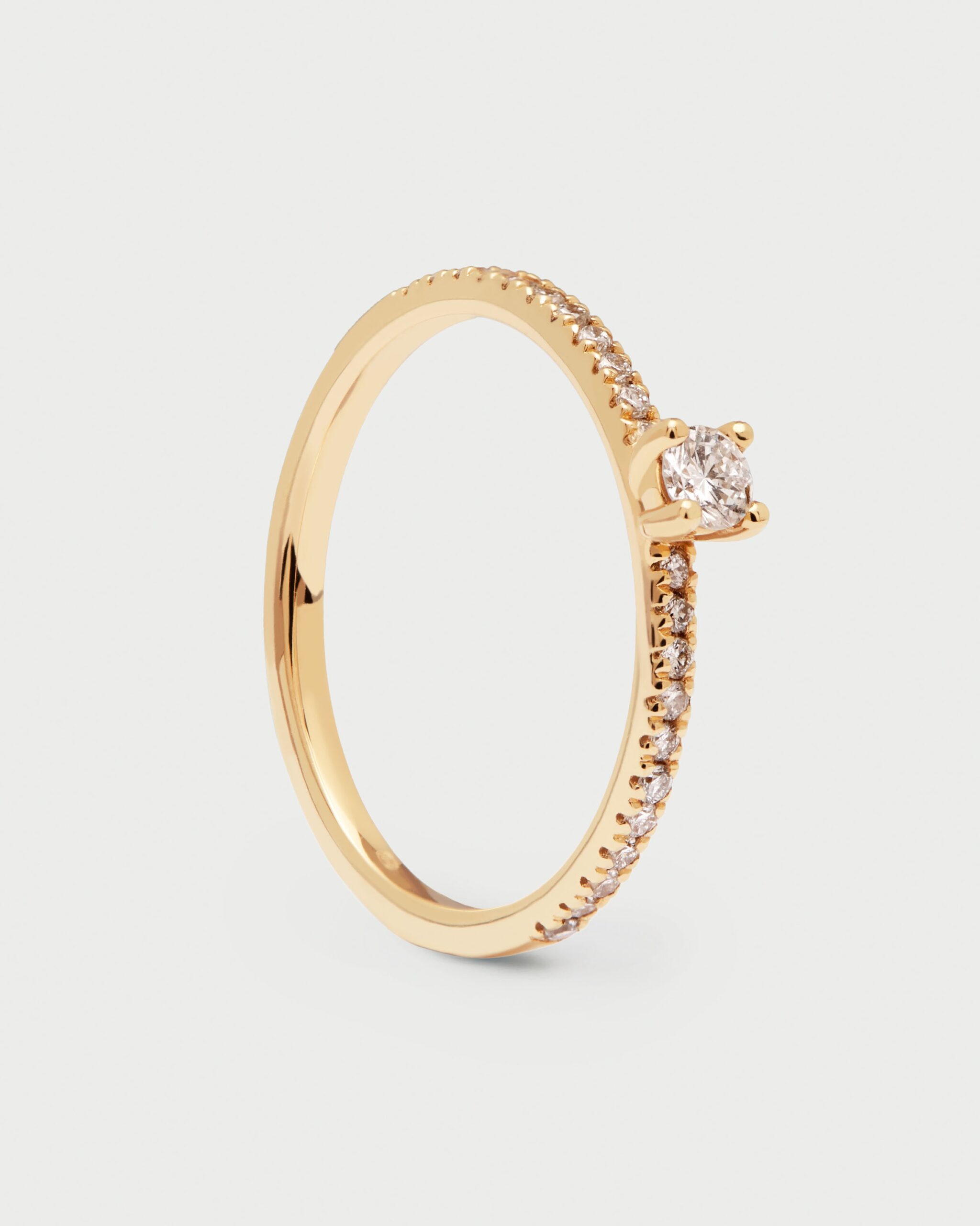 Diamonds and gold Solstice Ring