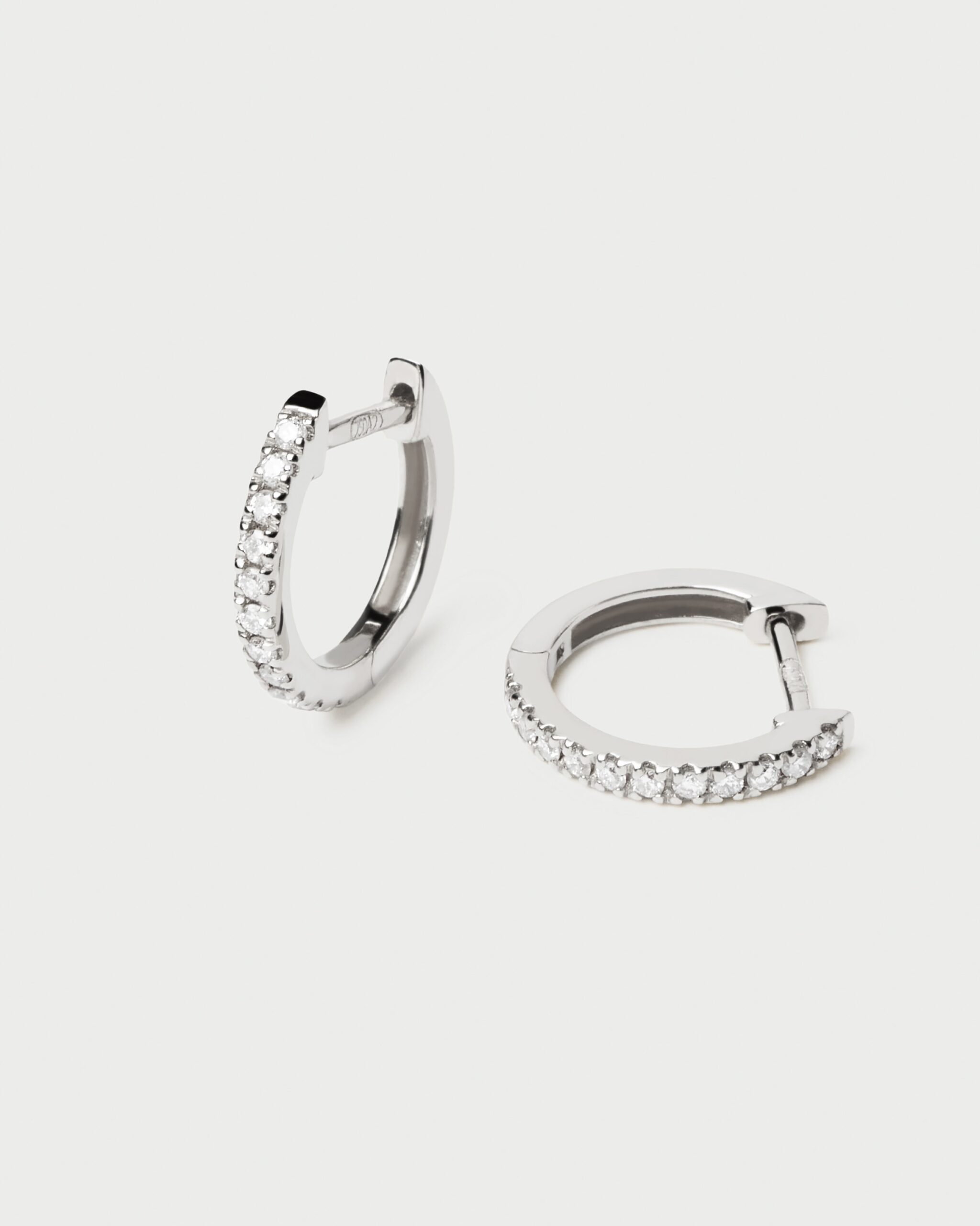 Diamonds and Gold Eternity Mini Hoops