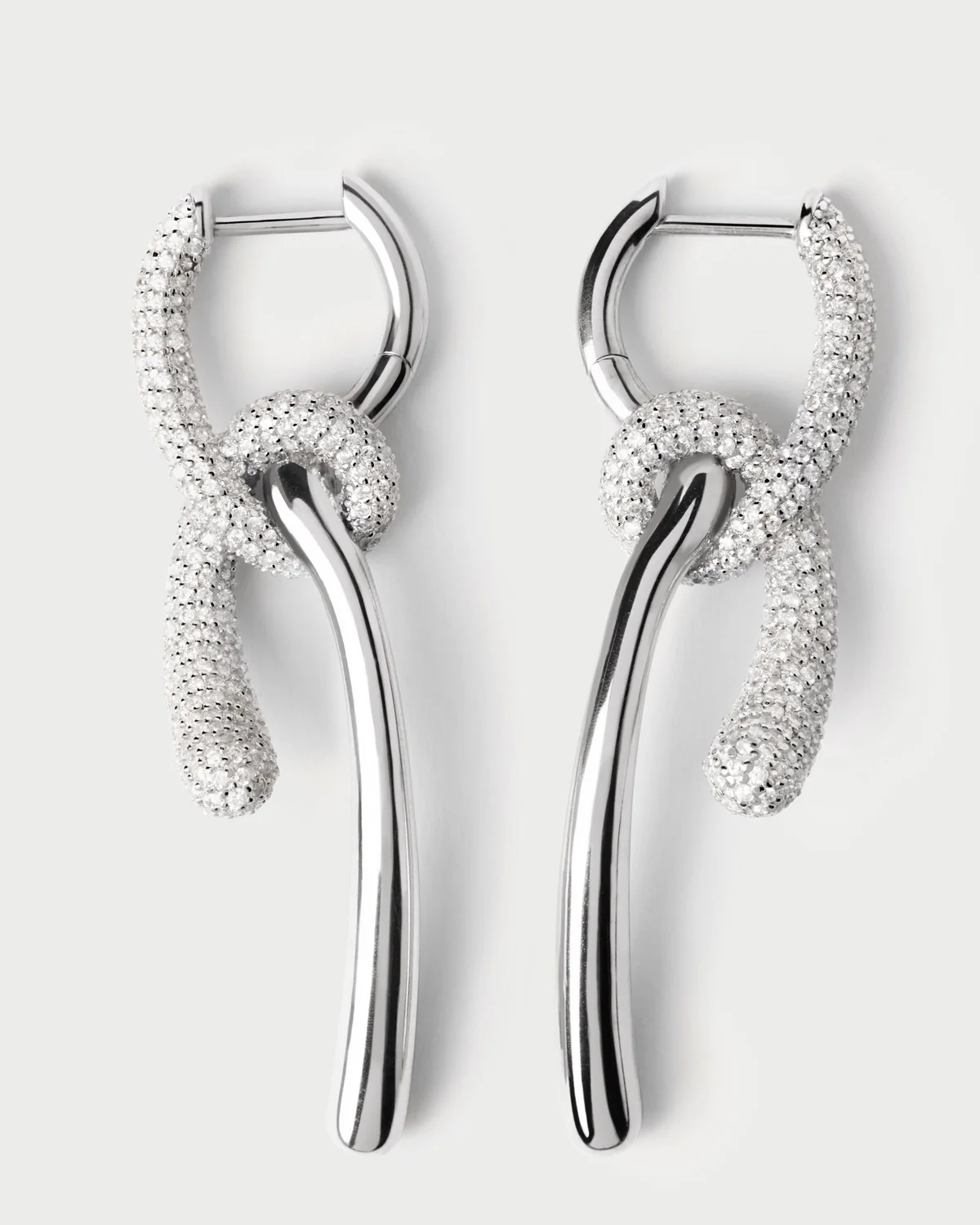Créoles en argent Pavé Twist